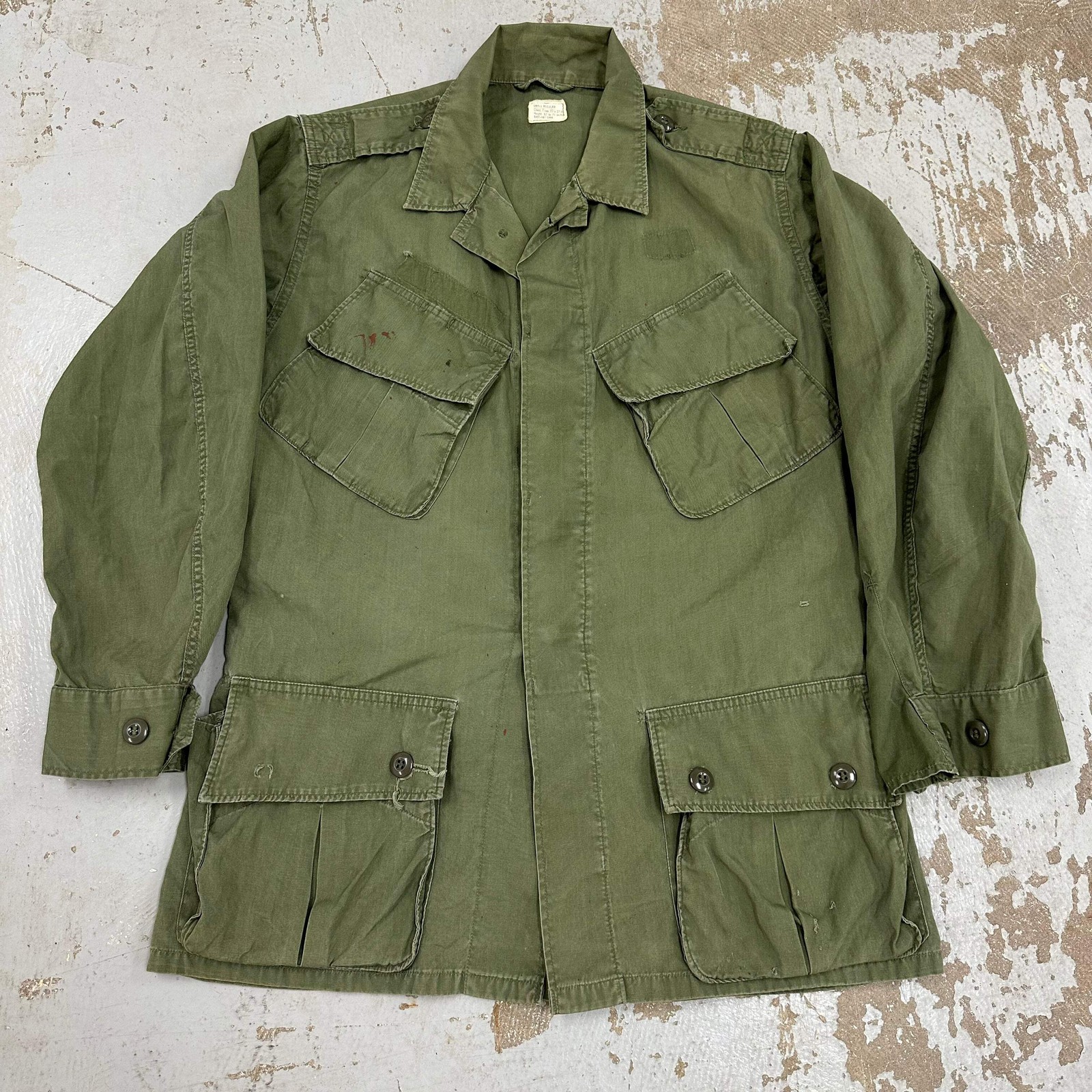 1960’s Vietnam War 2nd Pattern Poplin Jungle Jacket Small Regular US Military