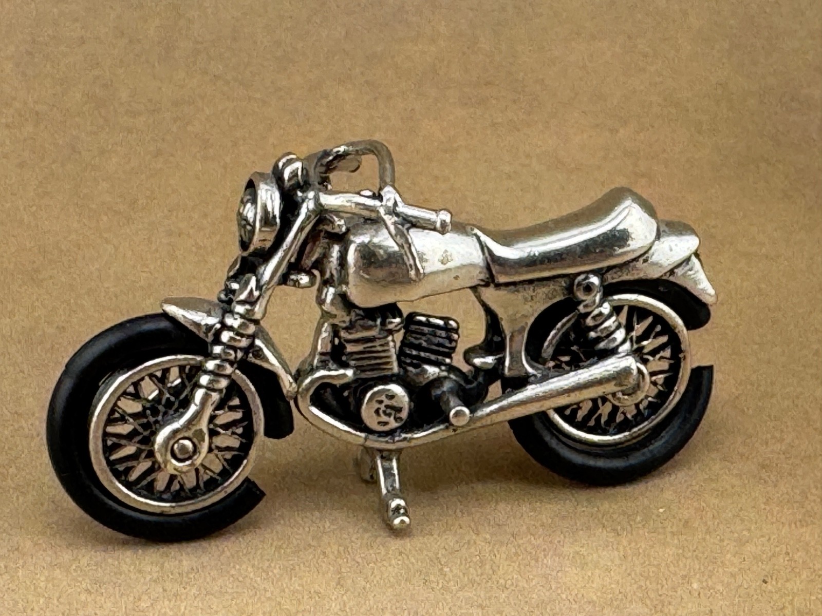 Beautiful Motorcycle Sterling Silver Miniature 17 grams 1.9