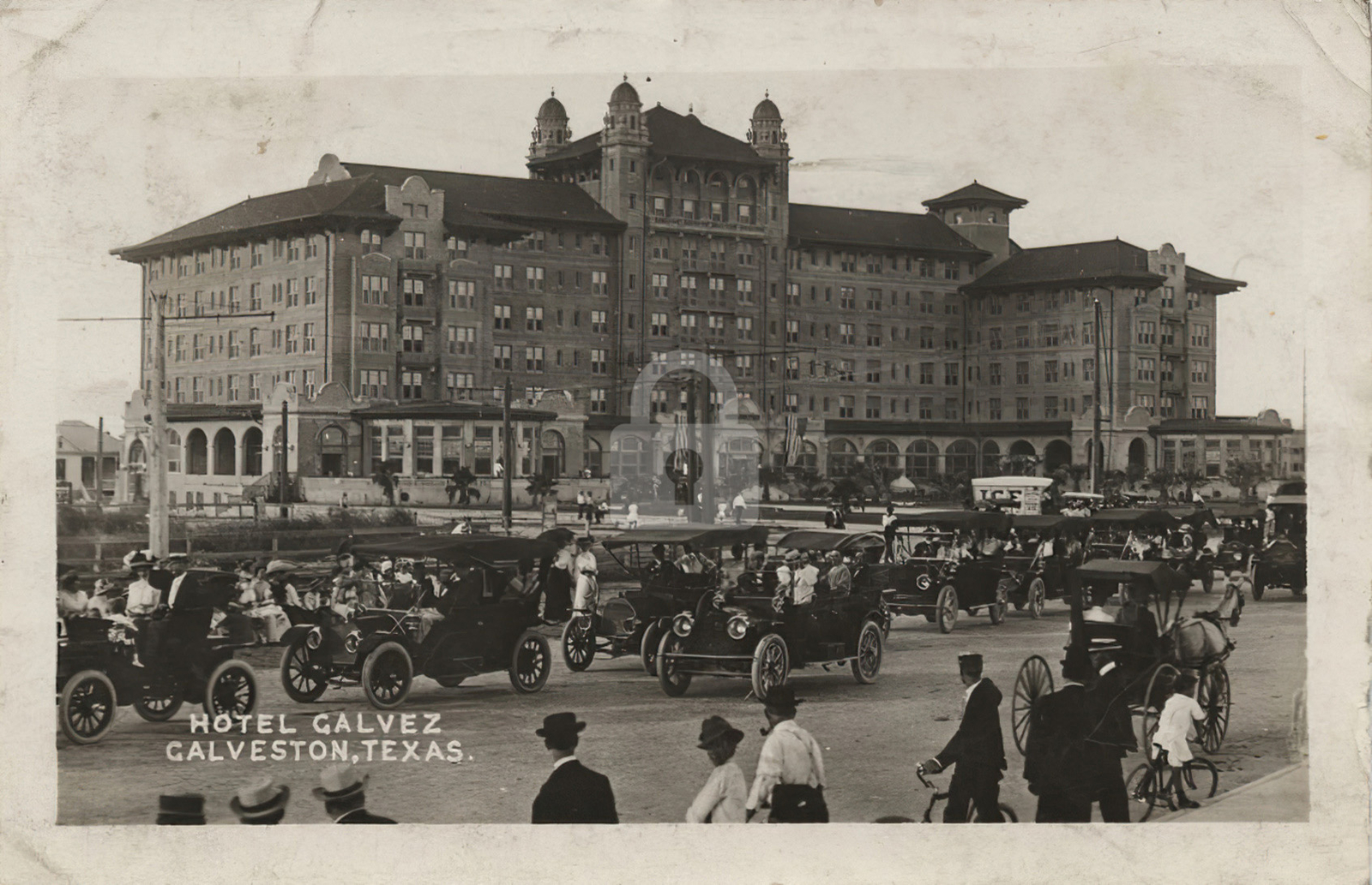 Hotel Galvez Galveston Texas 1914 RPPC Photo Postcard Copy