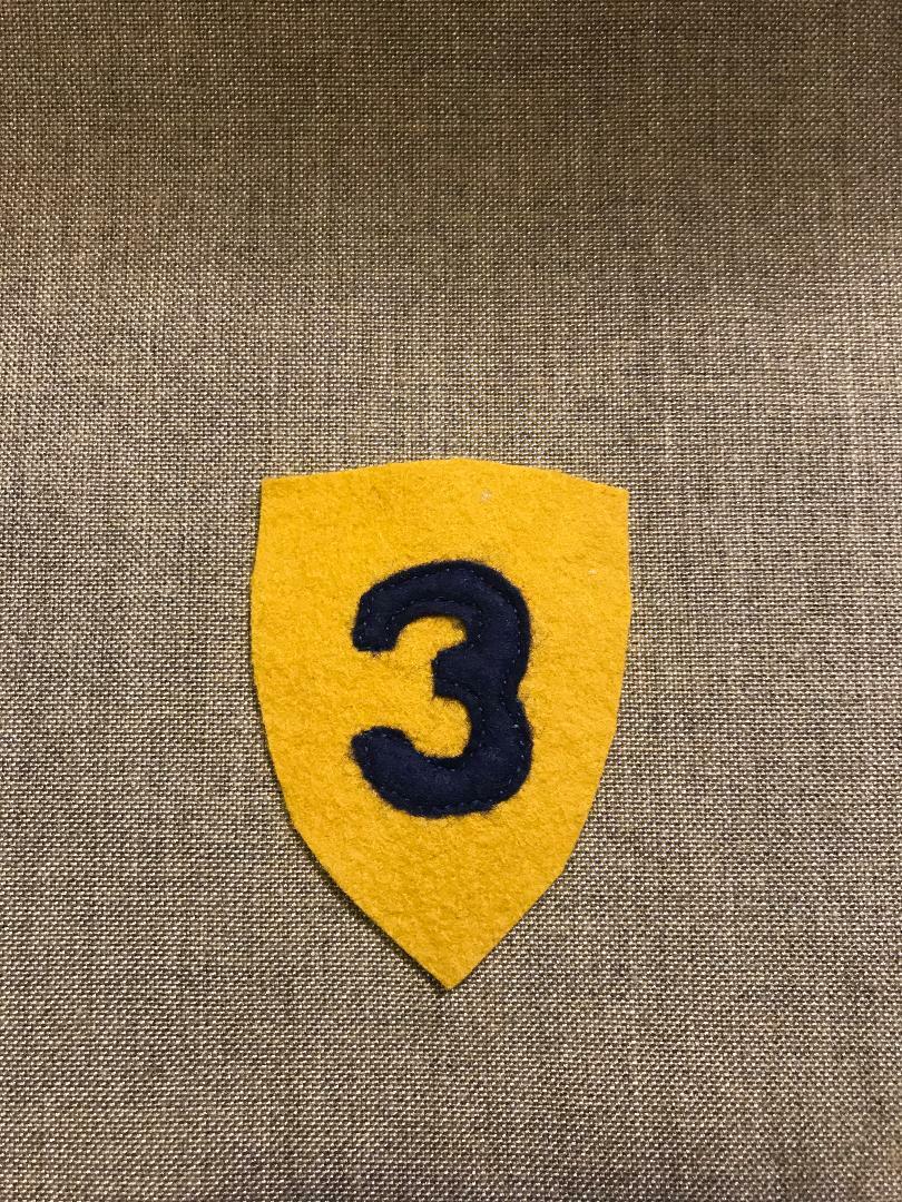 WWII pre war 1930's US Army 3rd Cavalry Division patch wool felt