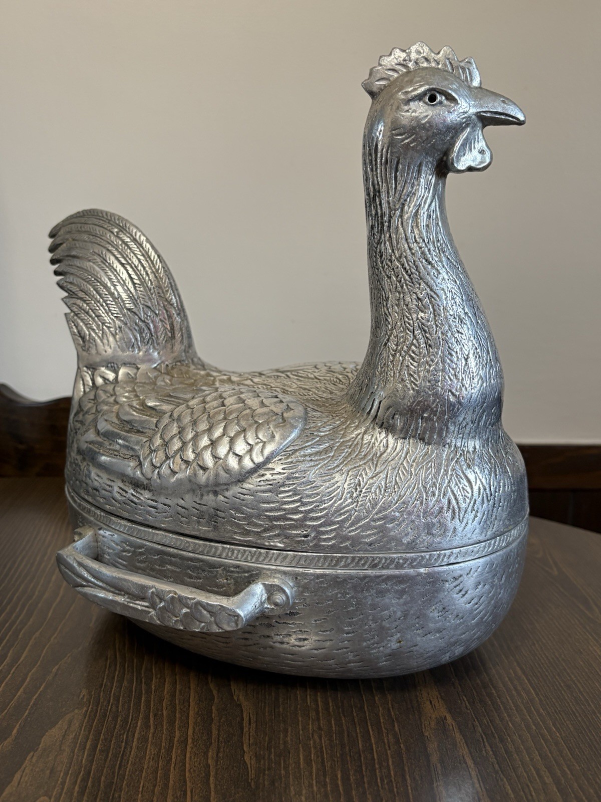 Vintage Arthur Court Hen On Nest Rooster Covered Serving Warming Dish Farmhouse