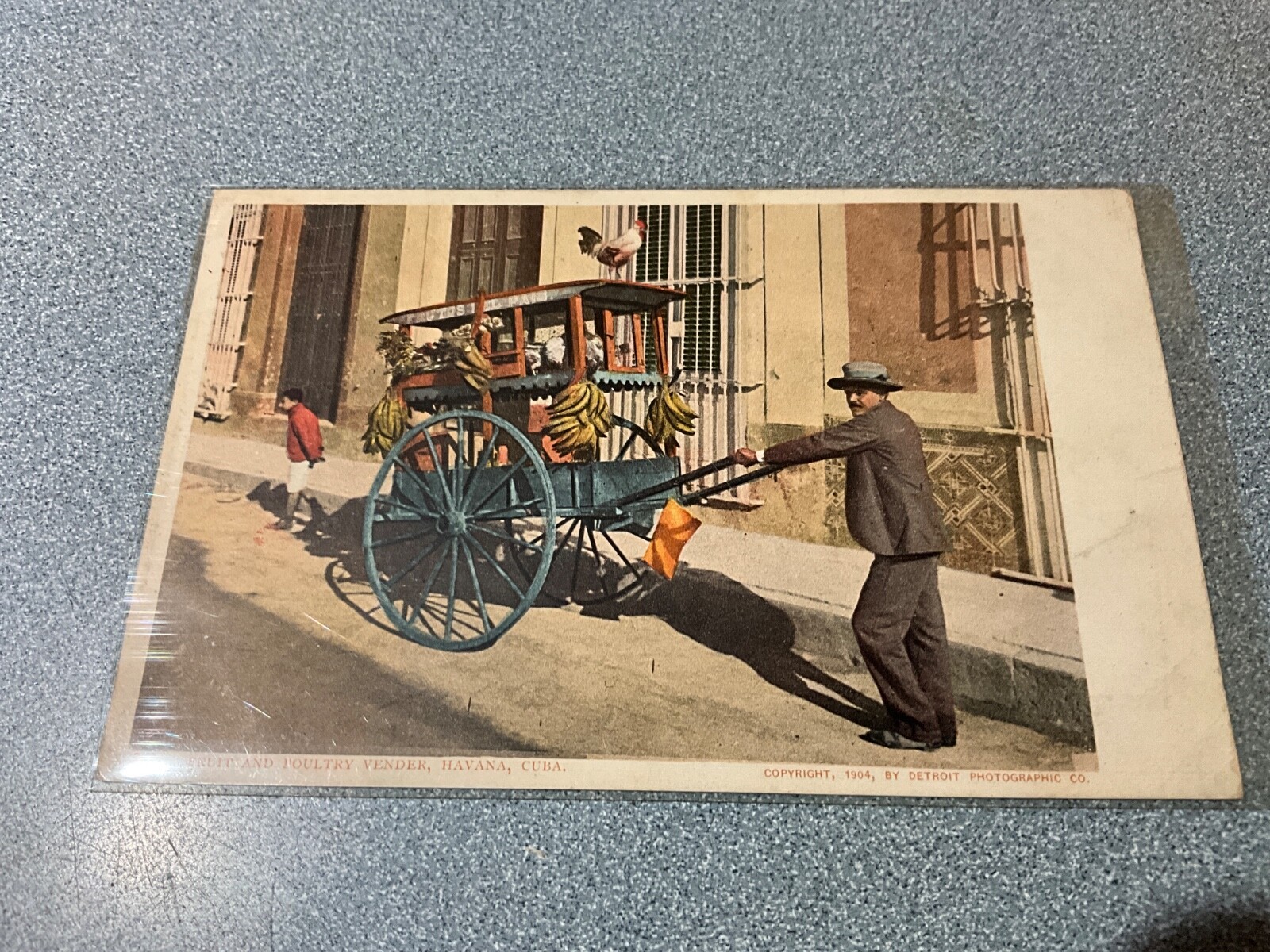 1904 CUBAN VOLANTA FRUIT VENDOR  POSTCARD street scene