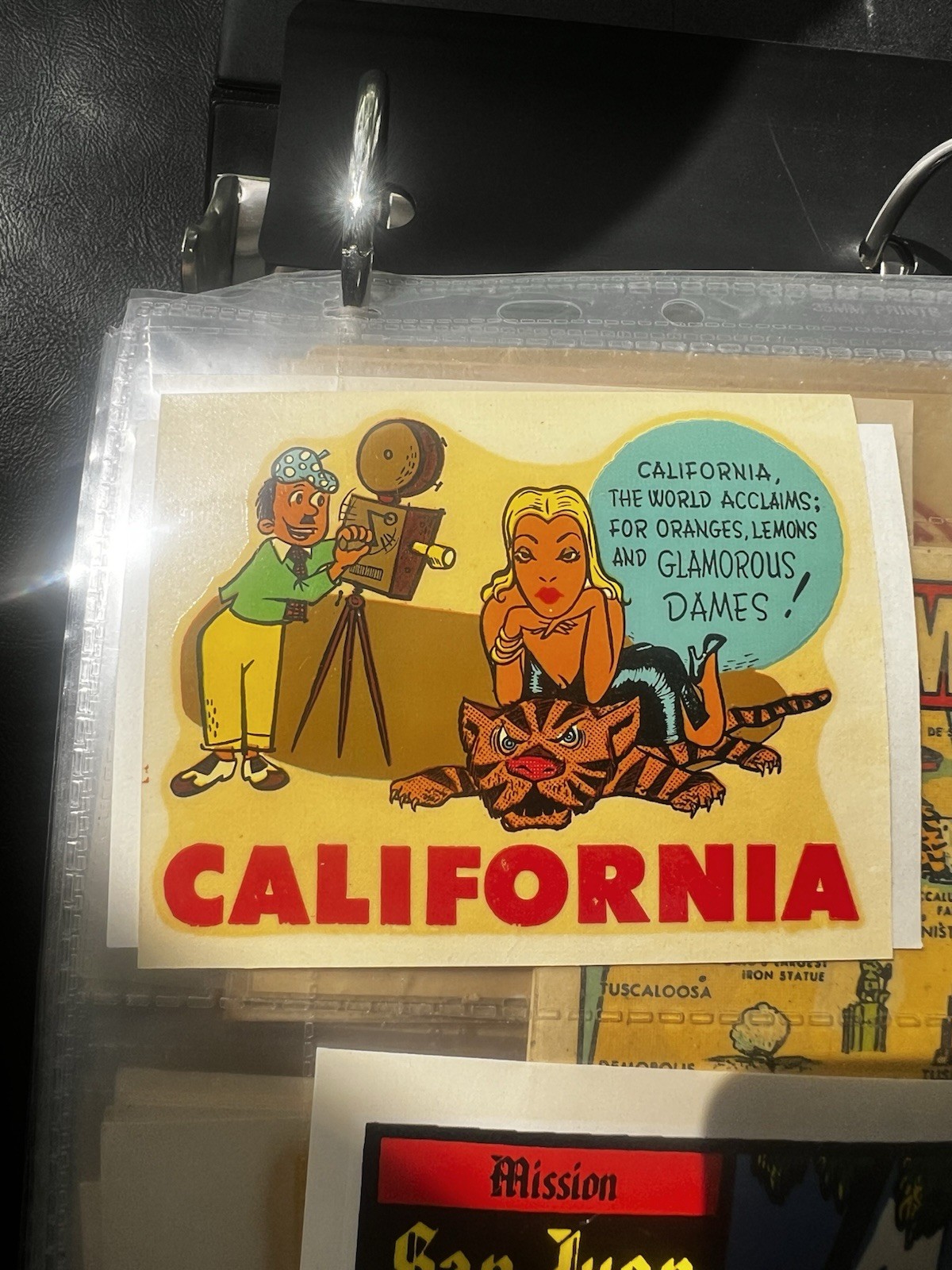 RARE VINTAGE 1960’S CALIFORNIA “GLAMOROUS DAMES” WATER TRANSFER DECAL