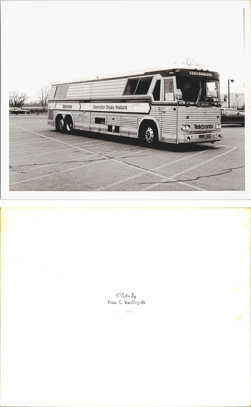 Thos VanDegrift 1981 Photo Tektronix Prevost LeMirage Coach Tech History 8x10