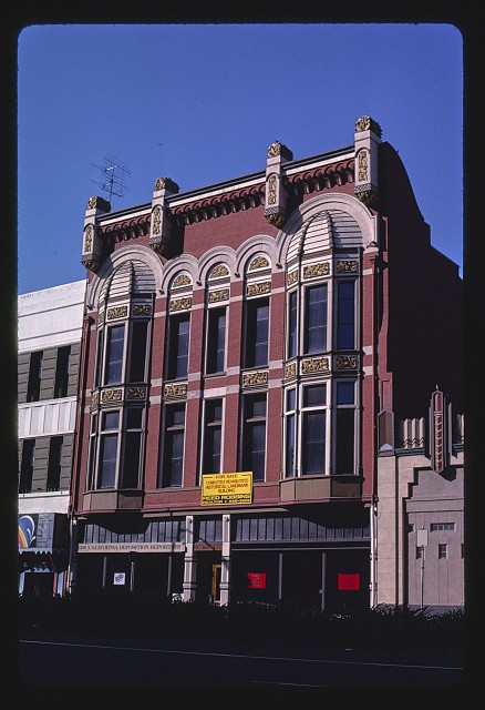 Stockton California Weber Street Commercial Building 1987 Victorian Facade