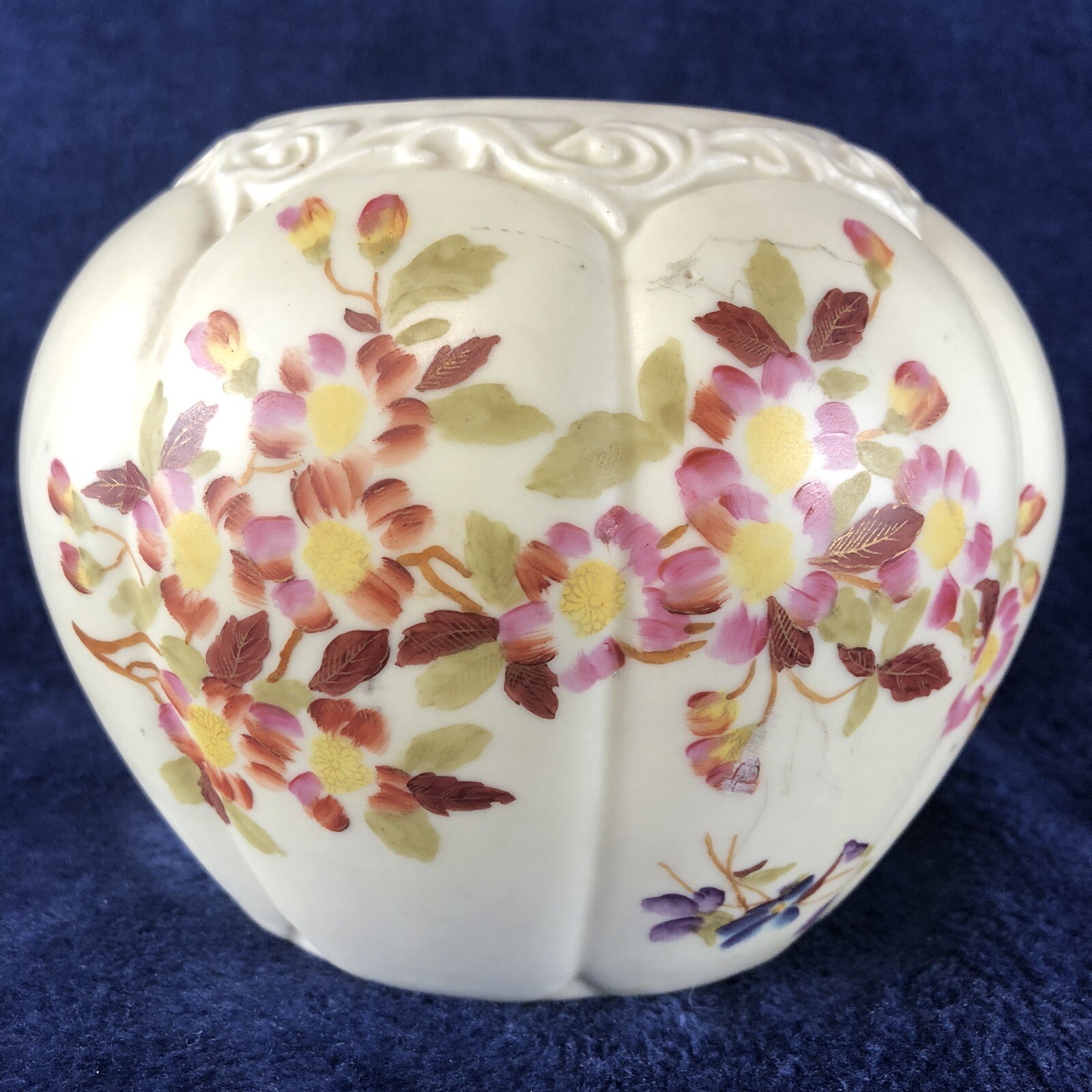 Antique RW Royal Rudolstadt Hand Painted  Floral Porcelain Vase Cottagecore