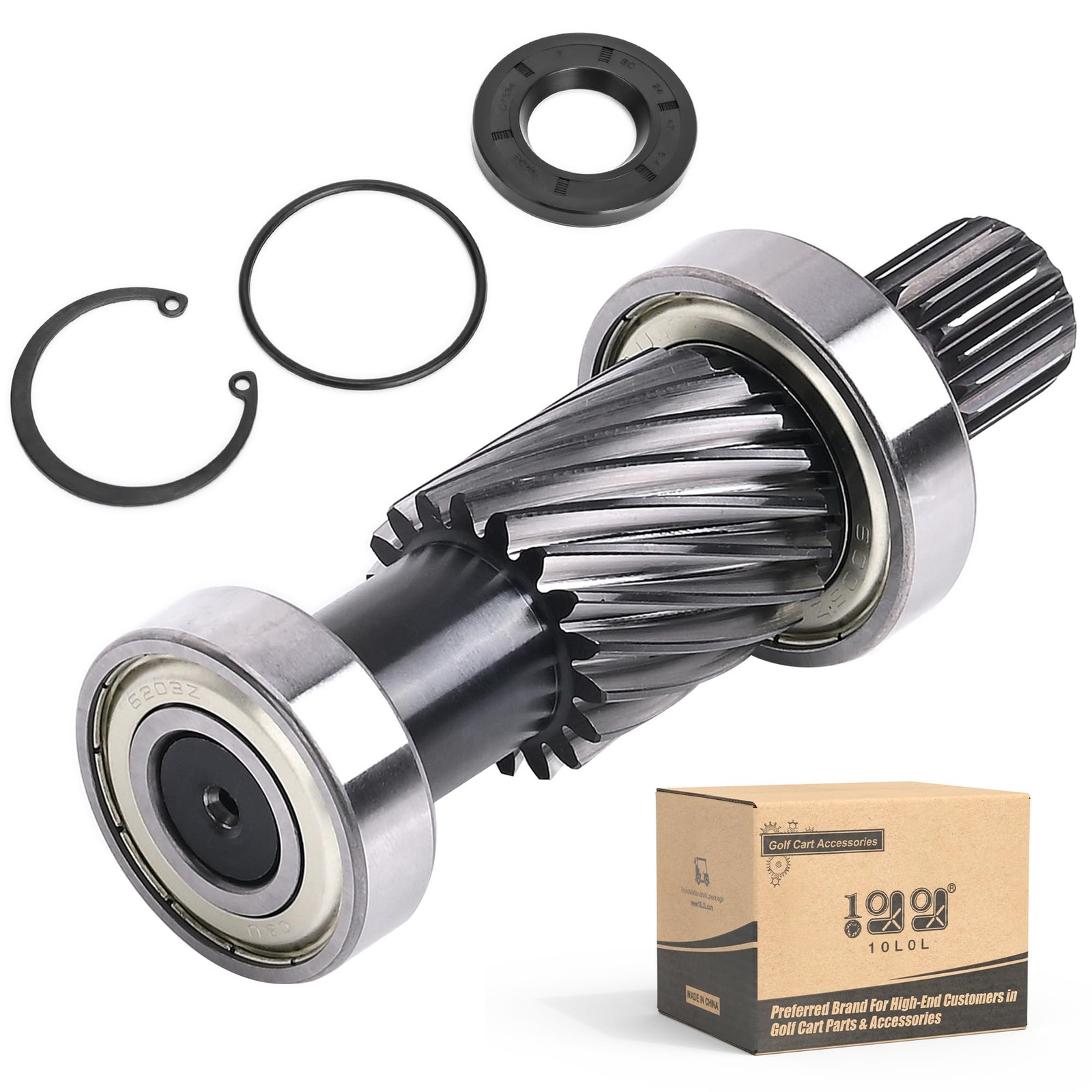 10L0L Golf Cart Input Shaft Kit for EZGO RXV 2008-up Electric, Replaces 62032...