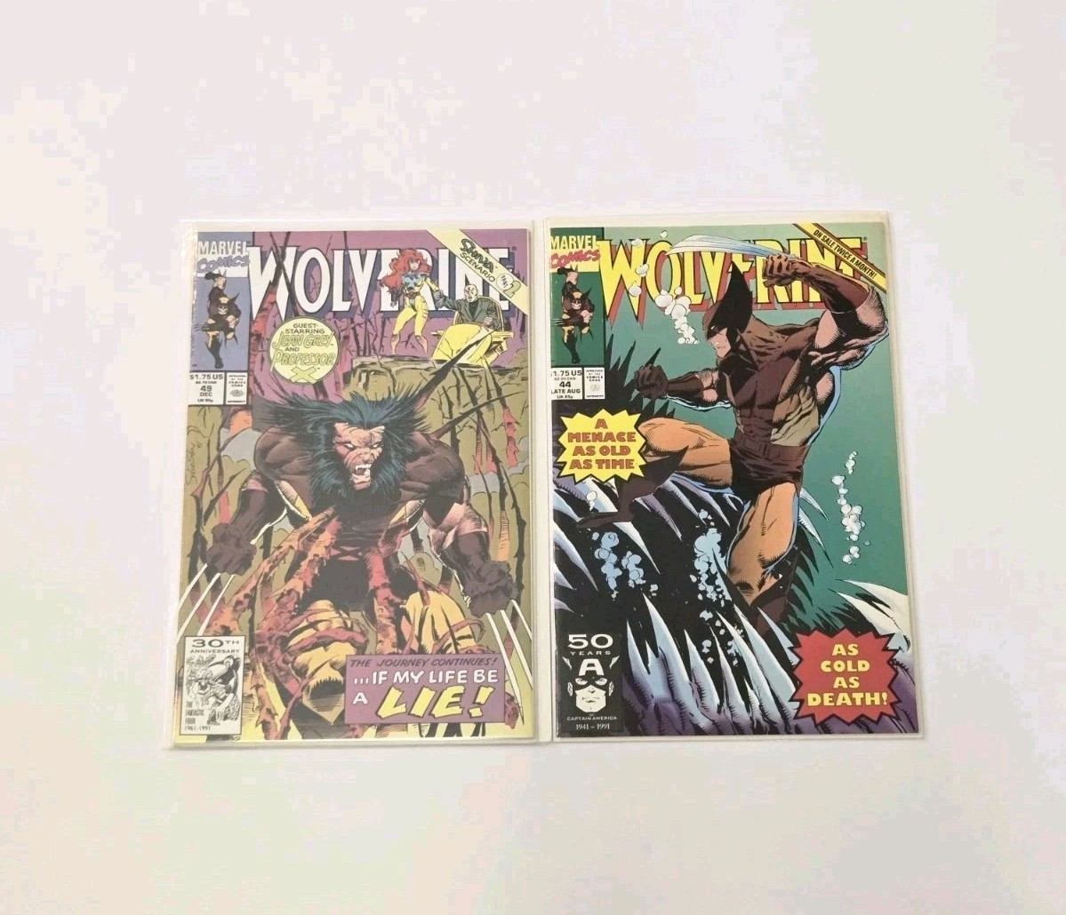 Marvel Comics Wolverine Aug 44  Dec 49 Single Comic Book Lot Of 2