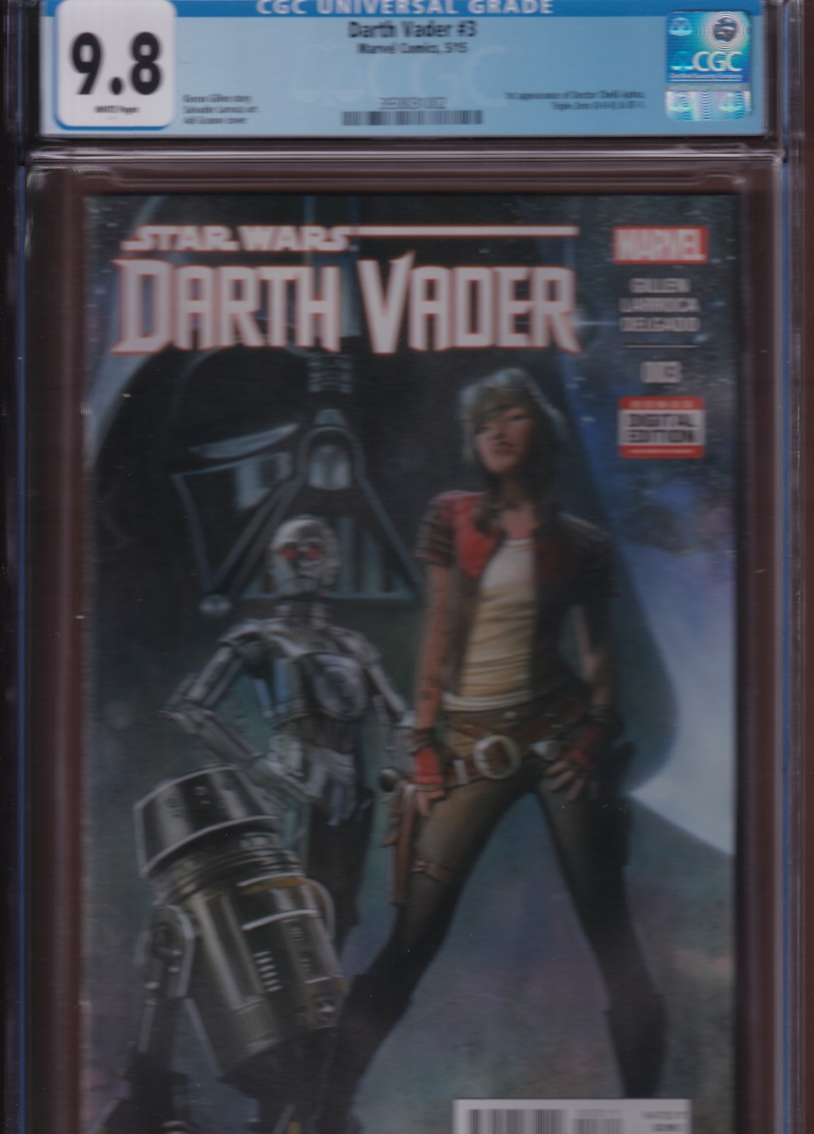 Star Wars Darth Vader #3 Cvr A - CGC 9.8 (Marvel, Kieron Gillen, 2015) 1st Aphra