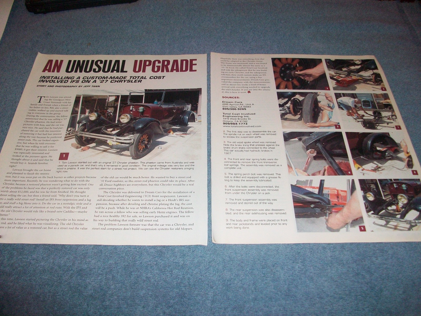 1927 Chrysler Phaeton Total Cost Involved IFS Install Tech Info Article 