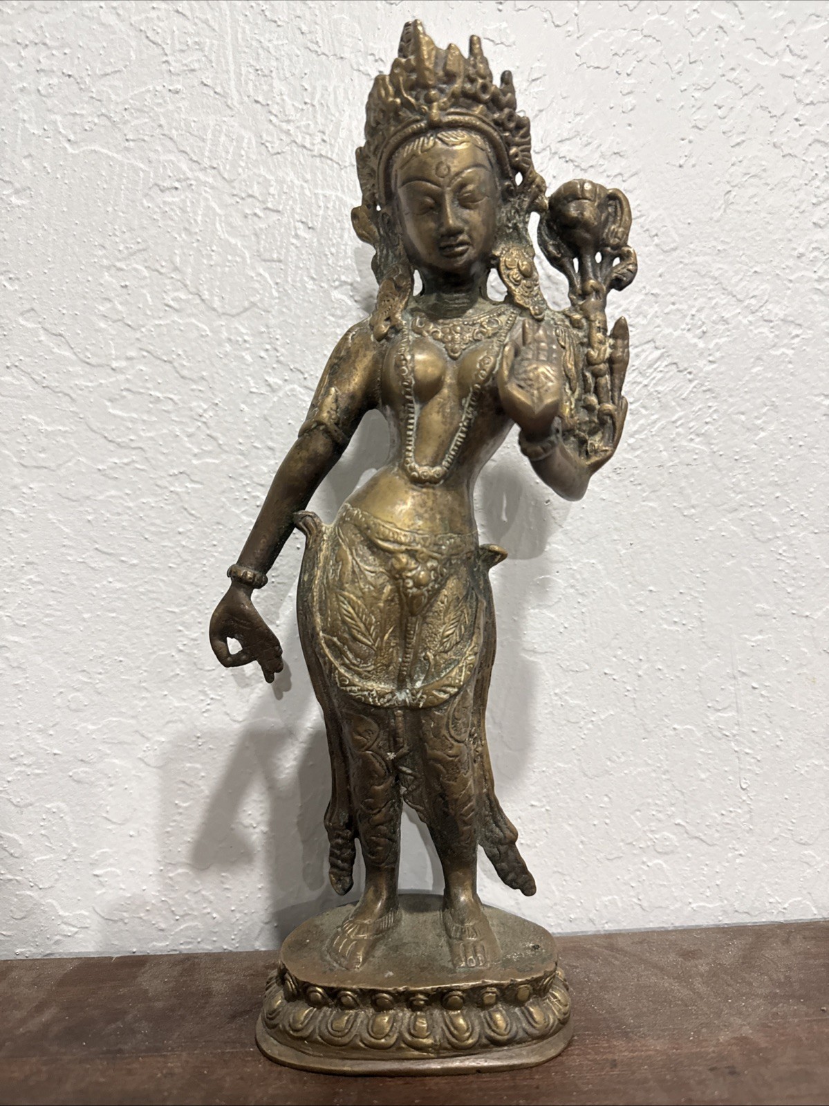 Brass or Bronze Hindu Goddess Tara Parvati 12” Statue Not A Cheap Replica