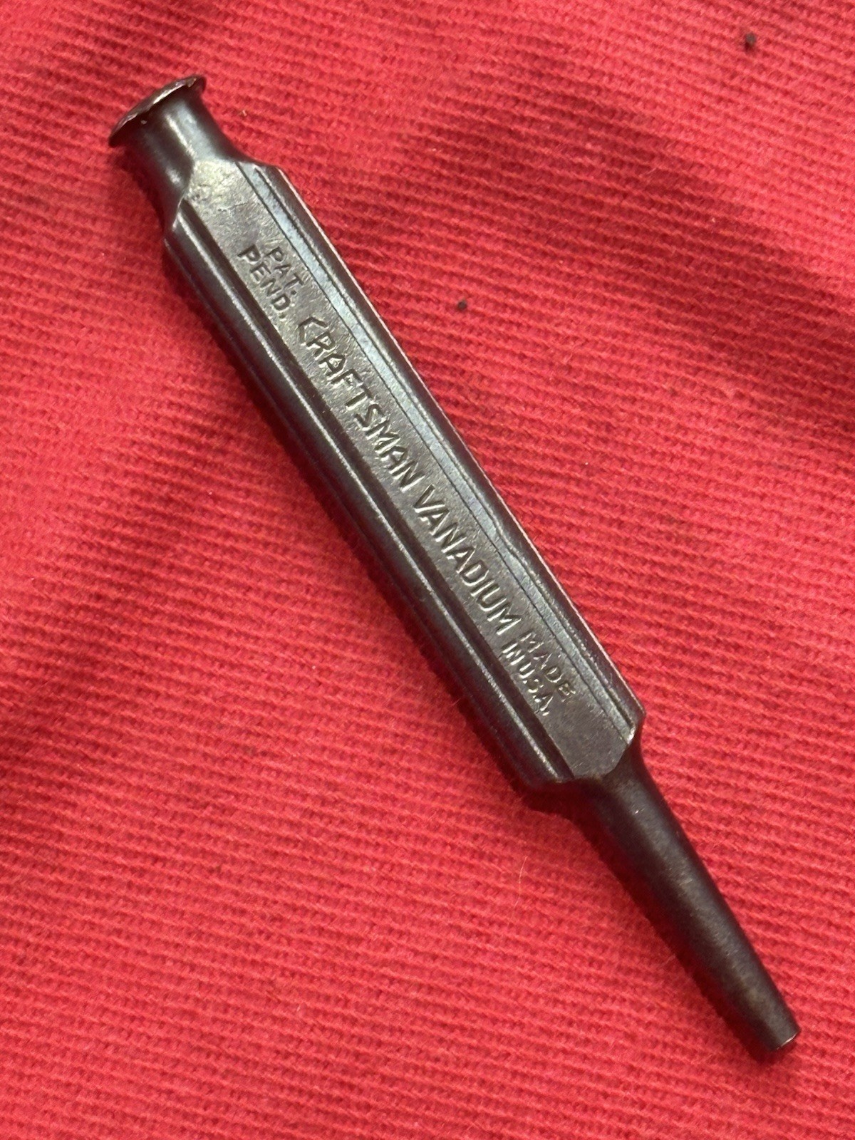RARE VINTAGE PATENT PENDING CRAFTSMAN 1920s 1930s NAIL SET PUNCH 4/32” USA NICE