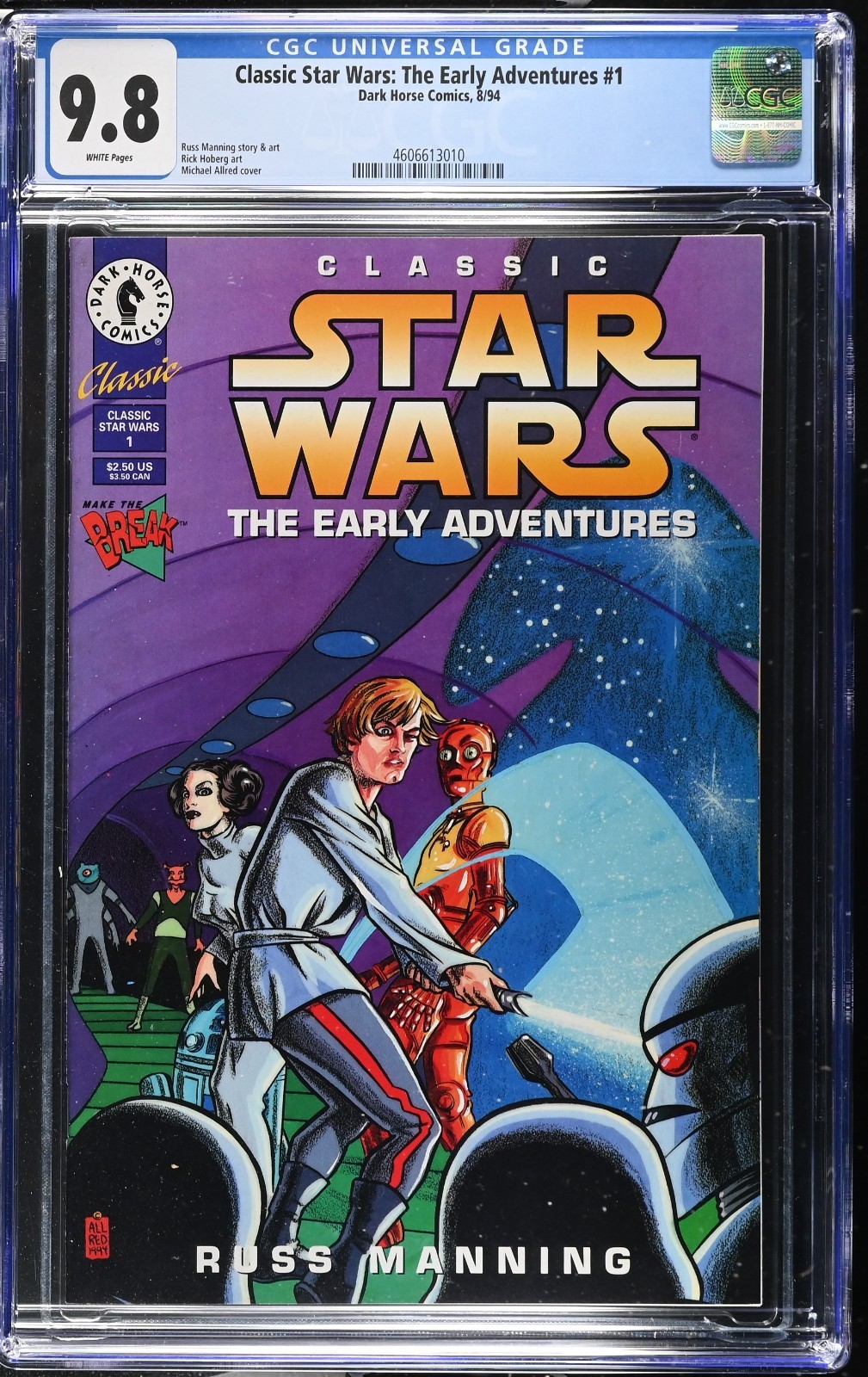 Classic Star Wars: The Early Adventures #1 CGC 9.8 White Pages Dark Horse, 1994