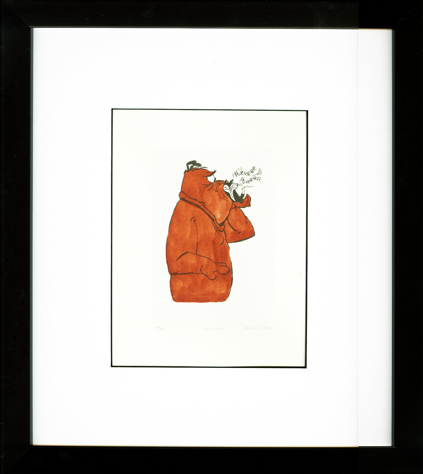 Warner Brothers-Chuck Jones-Limited Edition Etching-Marc Anthony and Kitty