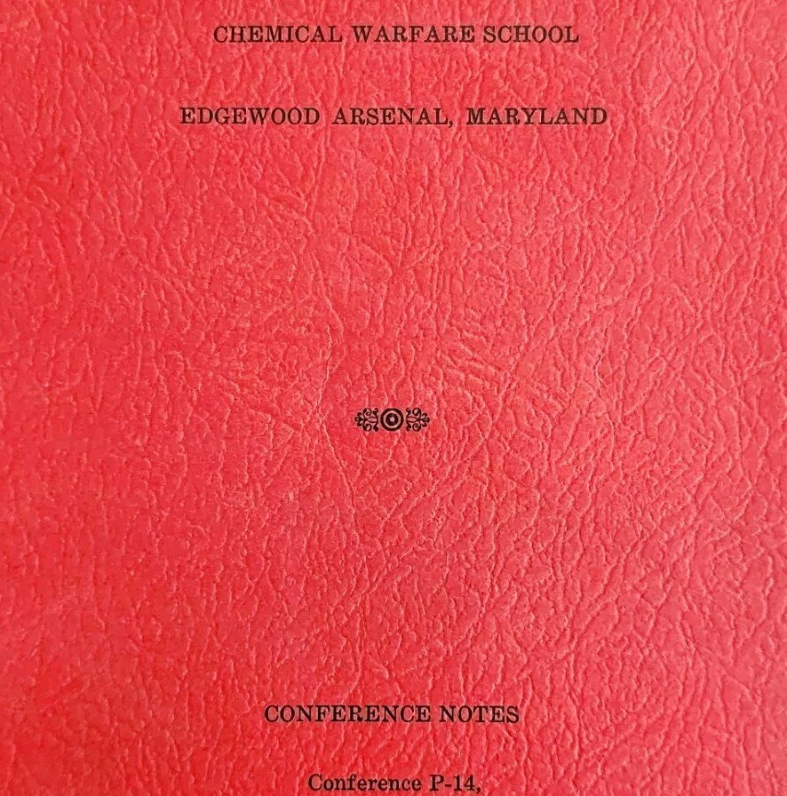 1941 Chemical Warfare School Edgewood Arsenal Conference Notes Maryland RARE A2