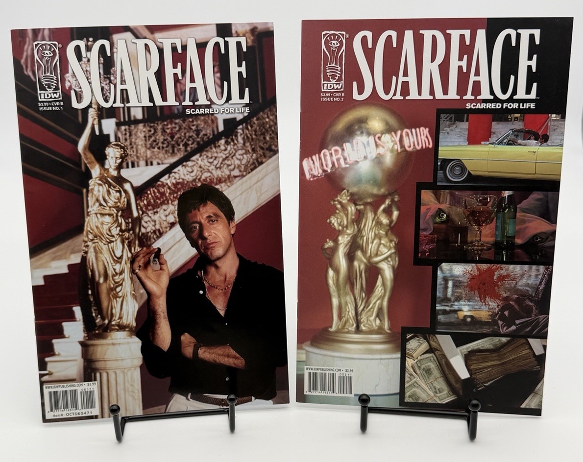 Scarface: Scarred For Life #1 #2 Lot (IDW) Photo Covers (Cover B) Movie Variant