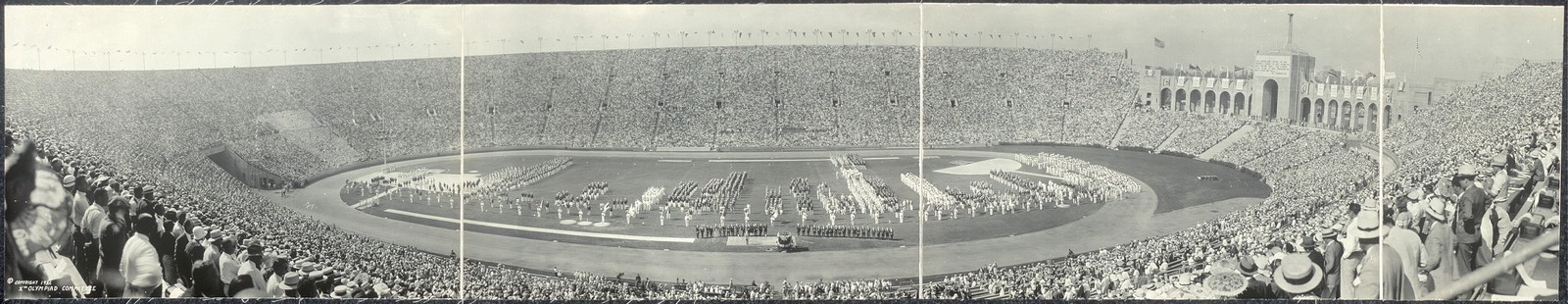 Los Angeles California USA 1932 Olympic Stadium Opening Day Games Oath