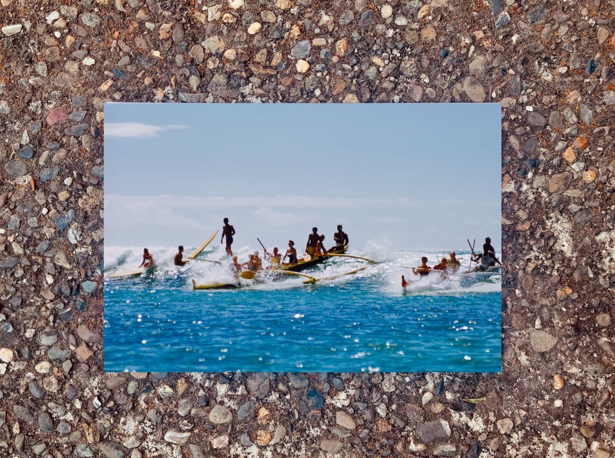 Vintage Hawaii Surfers Waikiki Outrigger 1960s 4x6 Photo Lustre Print Surfing