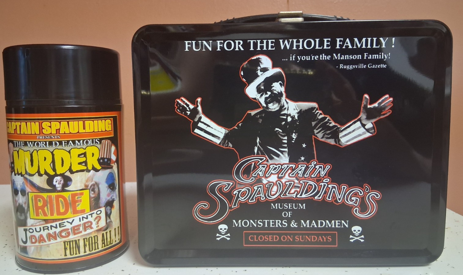 2002 Neca House of 1000 Corpses Captain Spaulding LUNCHBOX w/THERMOS