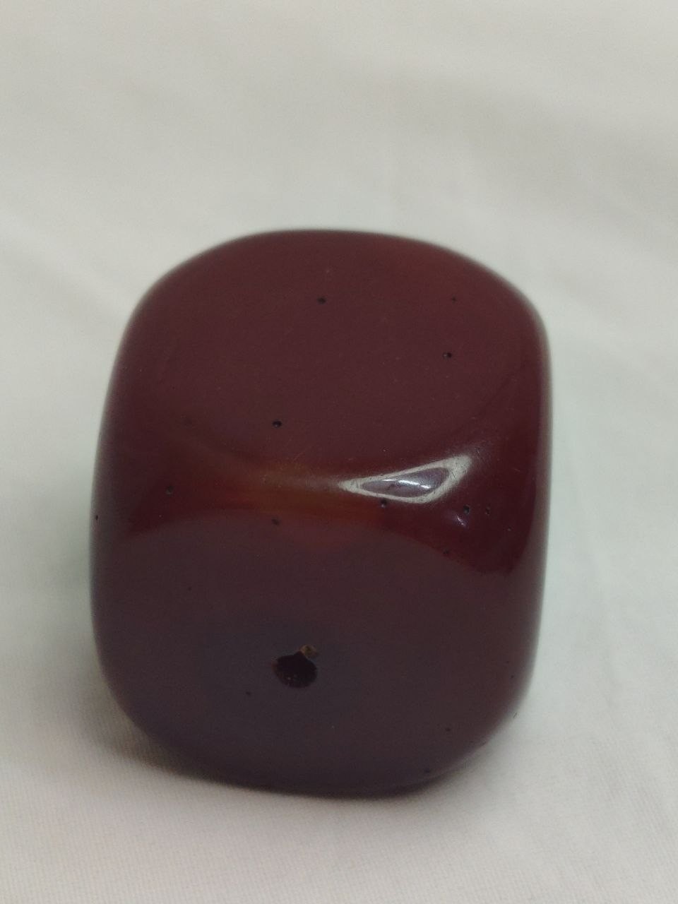 Vintage German Faturan Cherry Amber Cube Bead 32g 32mm