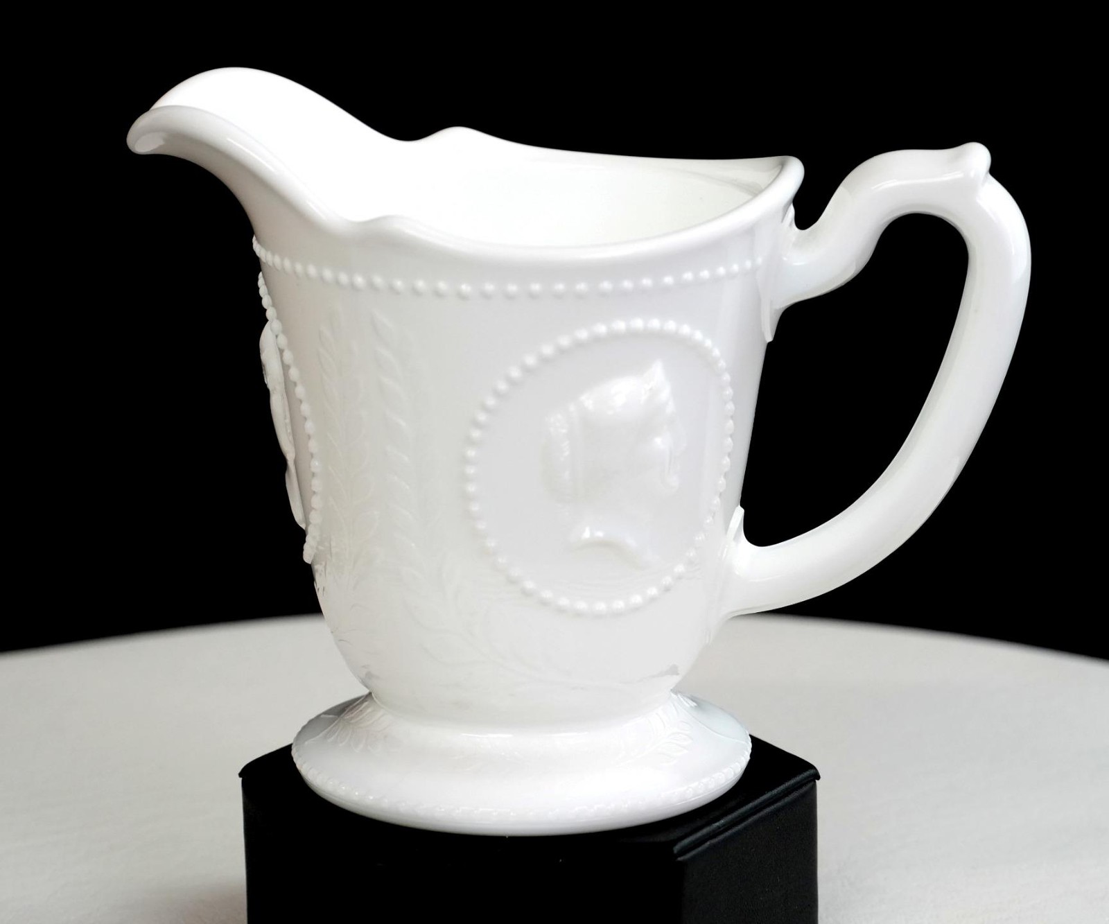 Atterbury & Co. Milk Glass EAPG Medallion AKA Ceres Antique 4 3/4