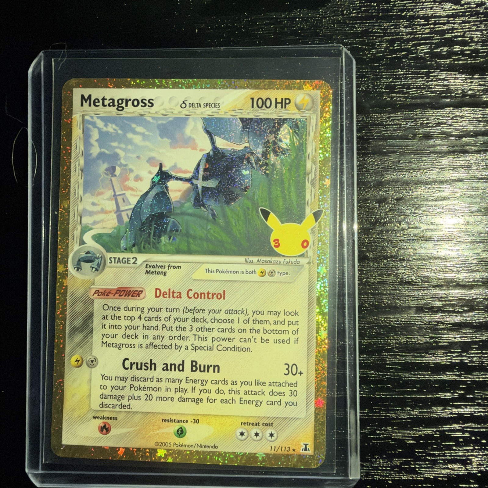Pokemon TCG Metagross Delta Species 11/113 30th Anniversary Holo NM