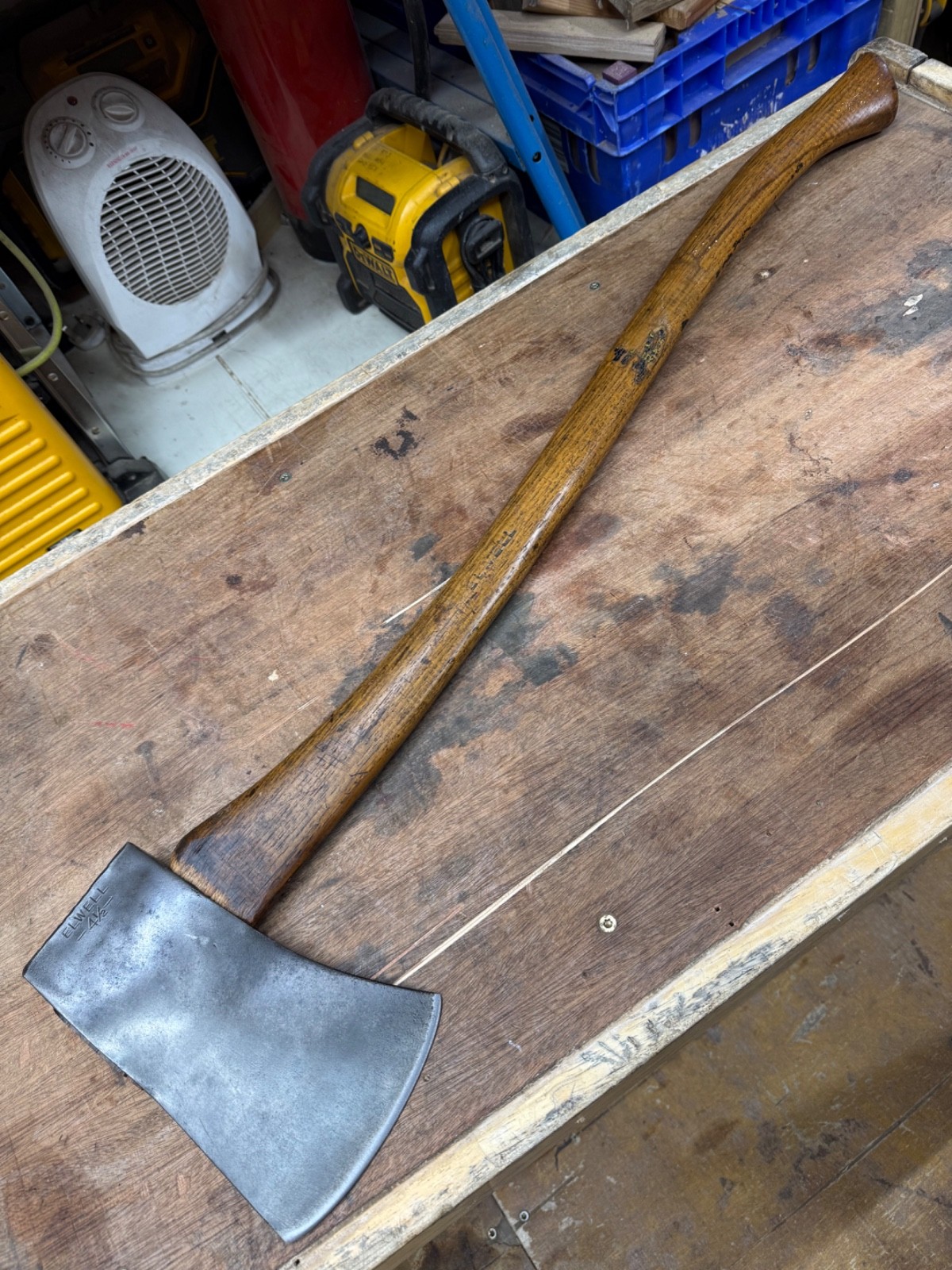Vintage Elwell 4.5lb Axe Wedge Pattern On Original Handle Super Condition