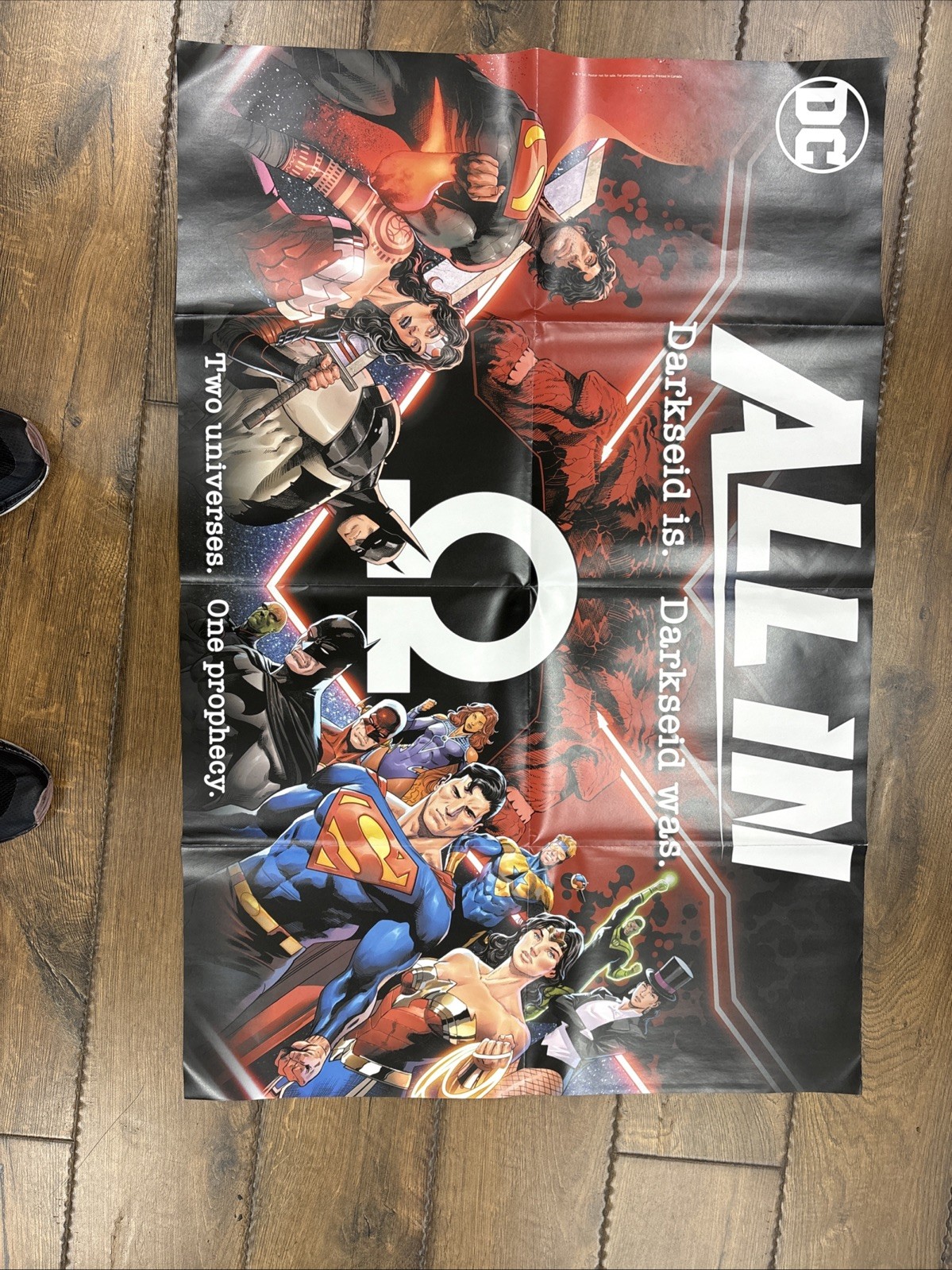 DC ALL IN SPECIAL  #1 COMIC PROMO POSTER 2024 NEVER DISPLAYED RARE ABSOLUTE
