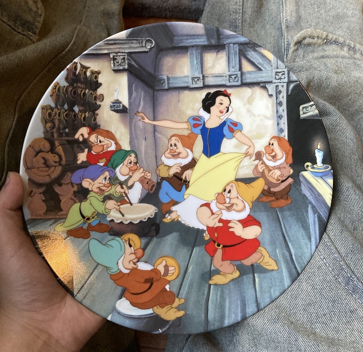 Vintage 1991 Disney KNOWLES Snow White & Seven Dwarfs Collectible Plate