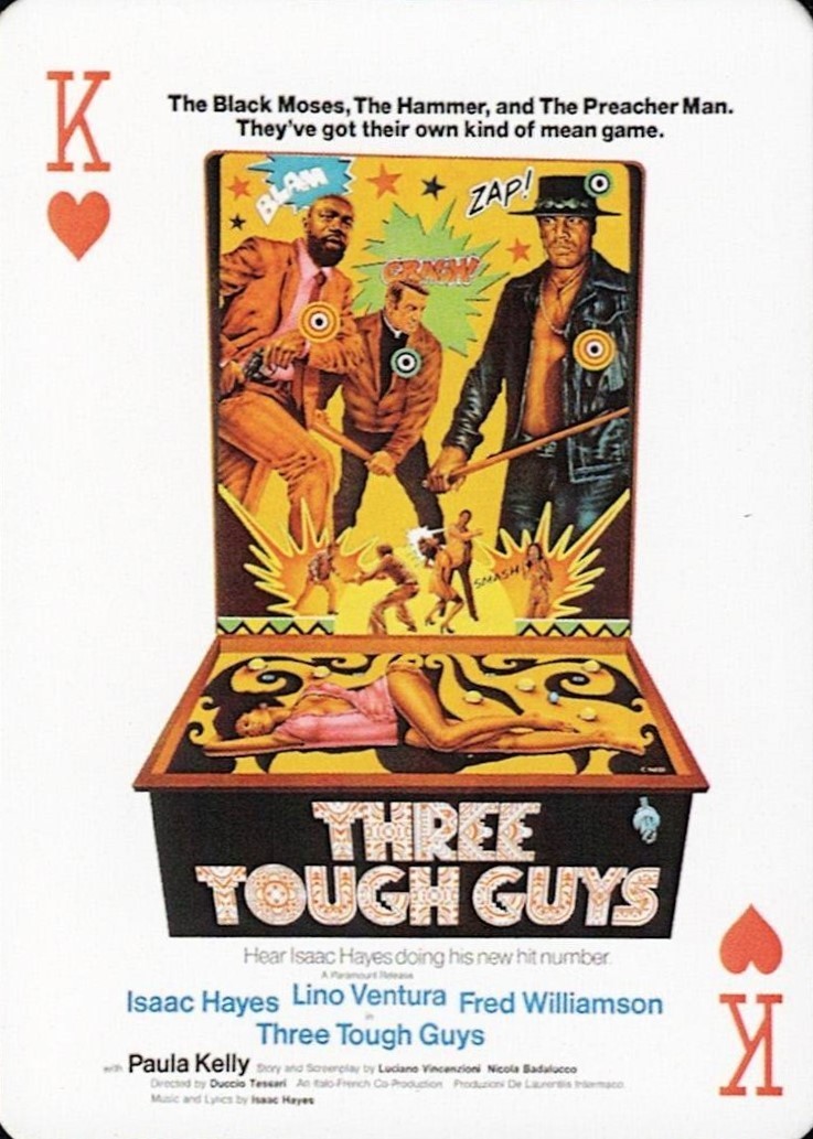 THREE TOUGH GUYS - 1970's BLACK CINEMA Card - ISAAC HAYES * FRED WILLIAMSON