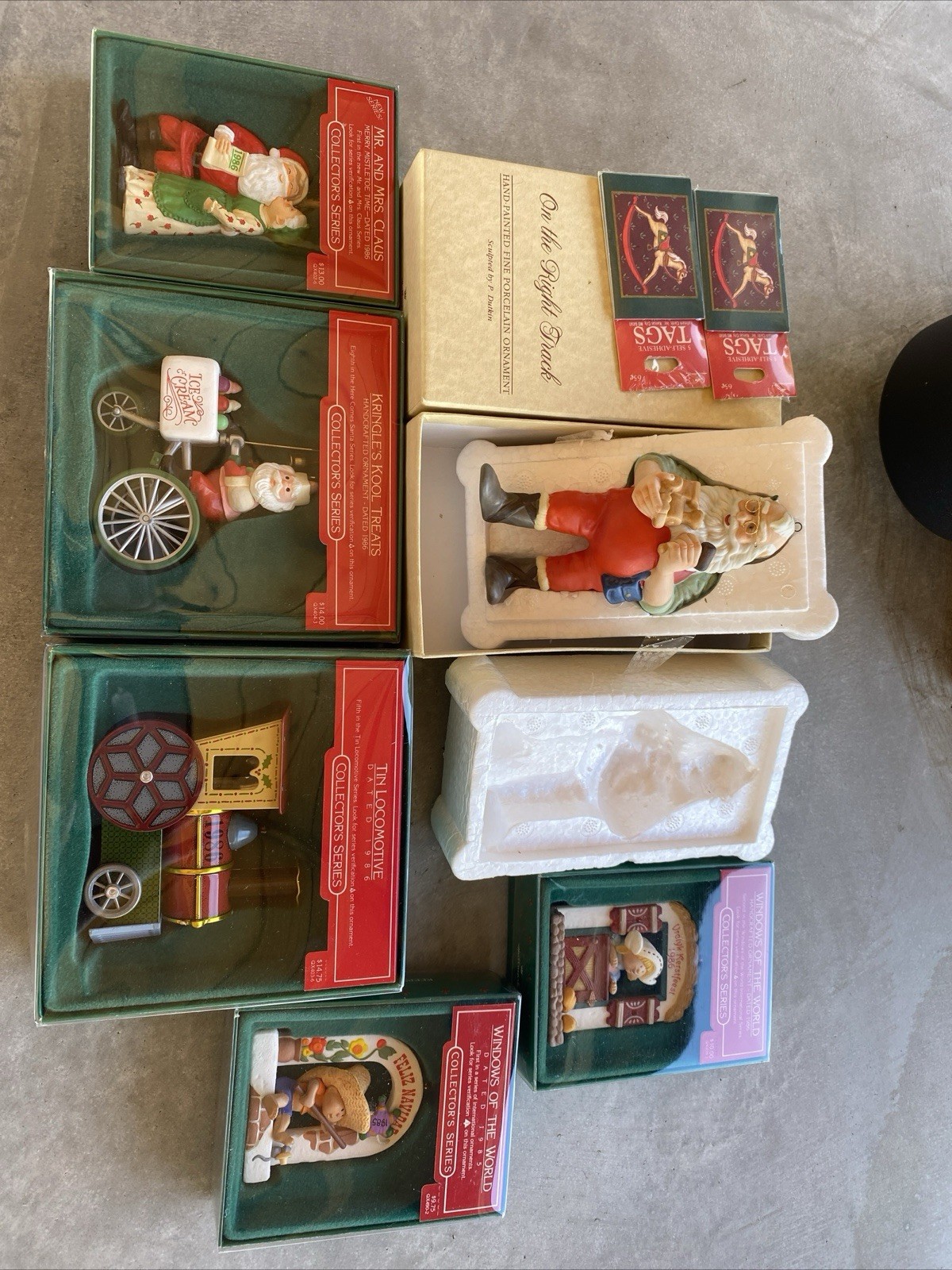 Vtg Hallmark Keepsake Christmas Ornaments, Lot Of 8, 1985/86, Brand New In Box