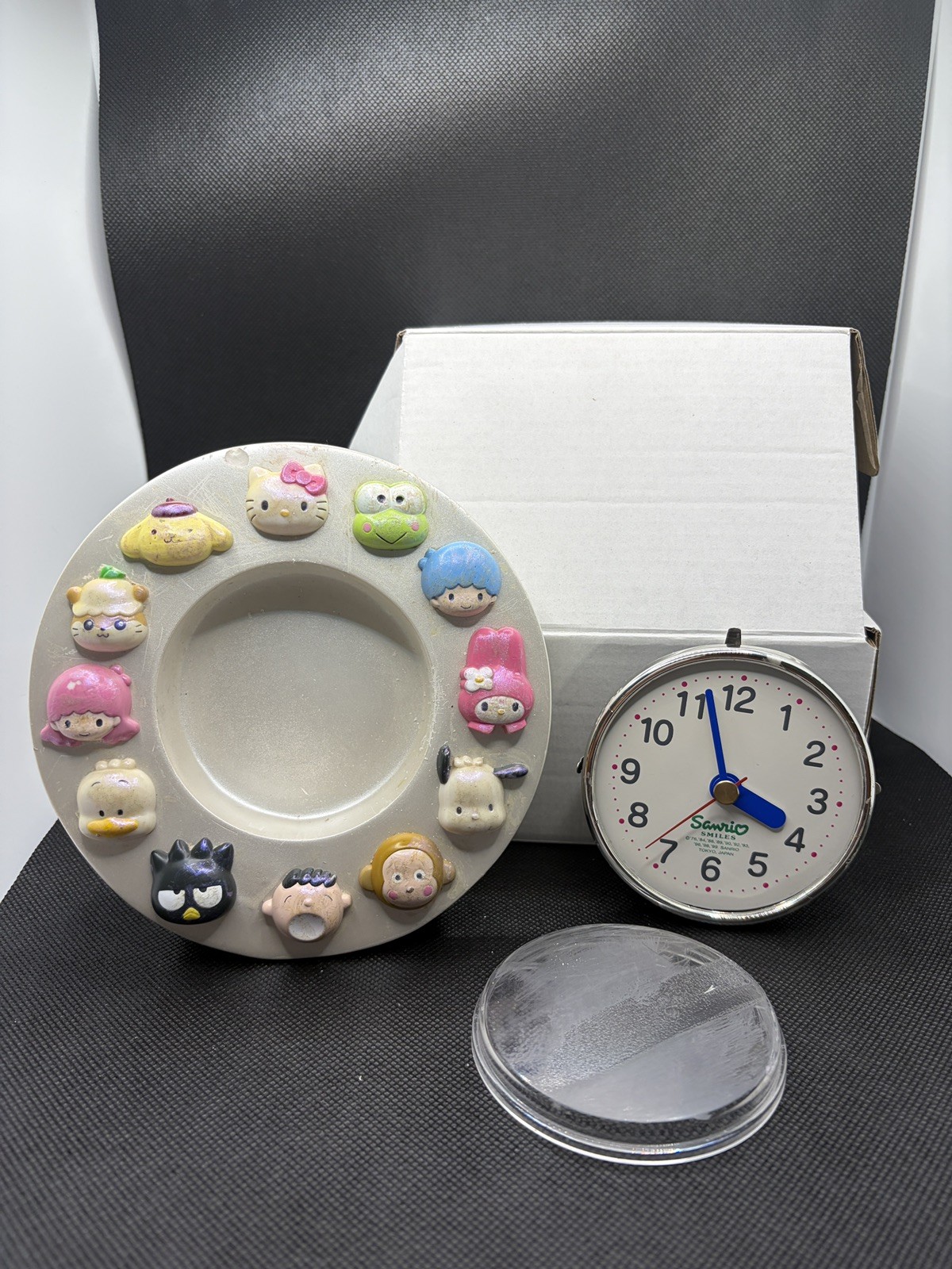 Sanrio Characters Clock 1999 Hello Kitty Novelty Table Watch Rare 90s Japan 
