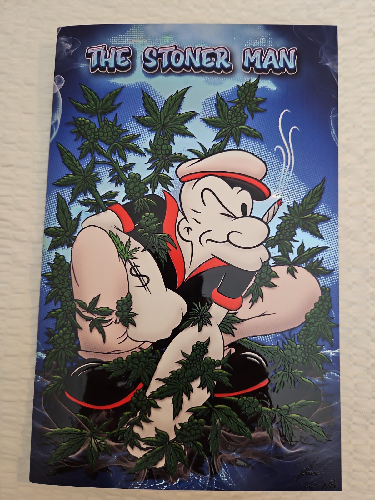 The Stoner Man Popeye Weed Raised Foil C2E2  Exclusive Variant Sense Comics