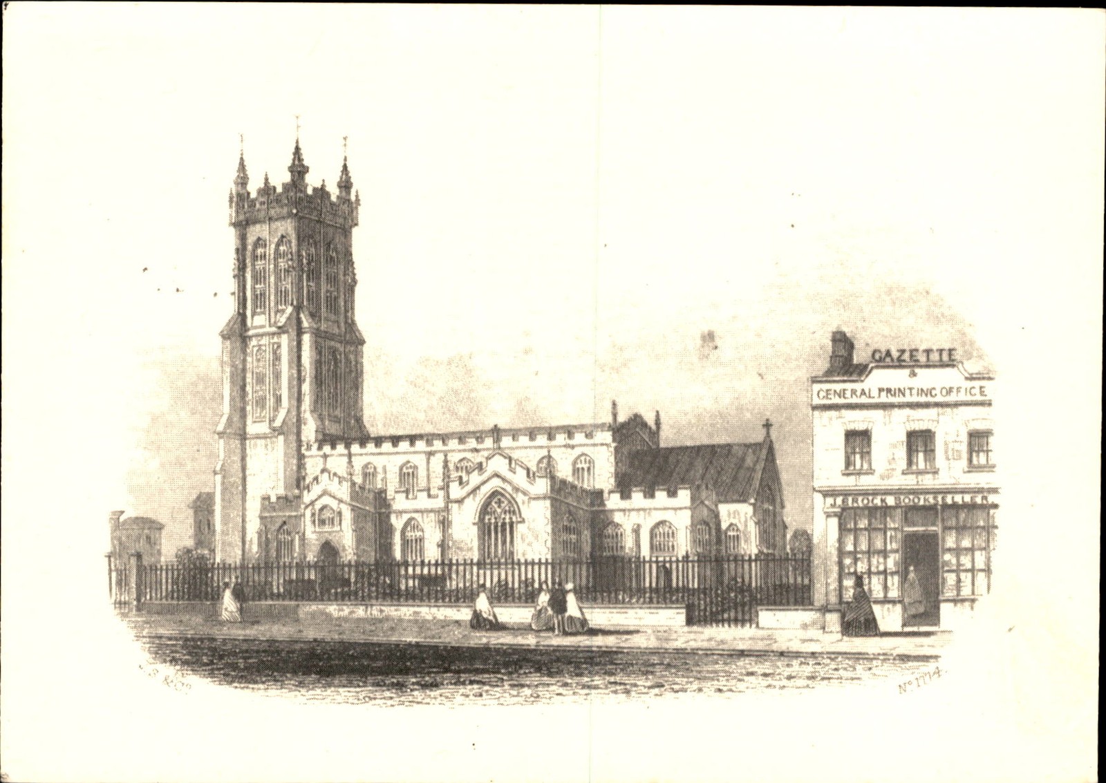 St. John\'s Church, Glastonbury, 1860 Postcard