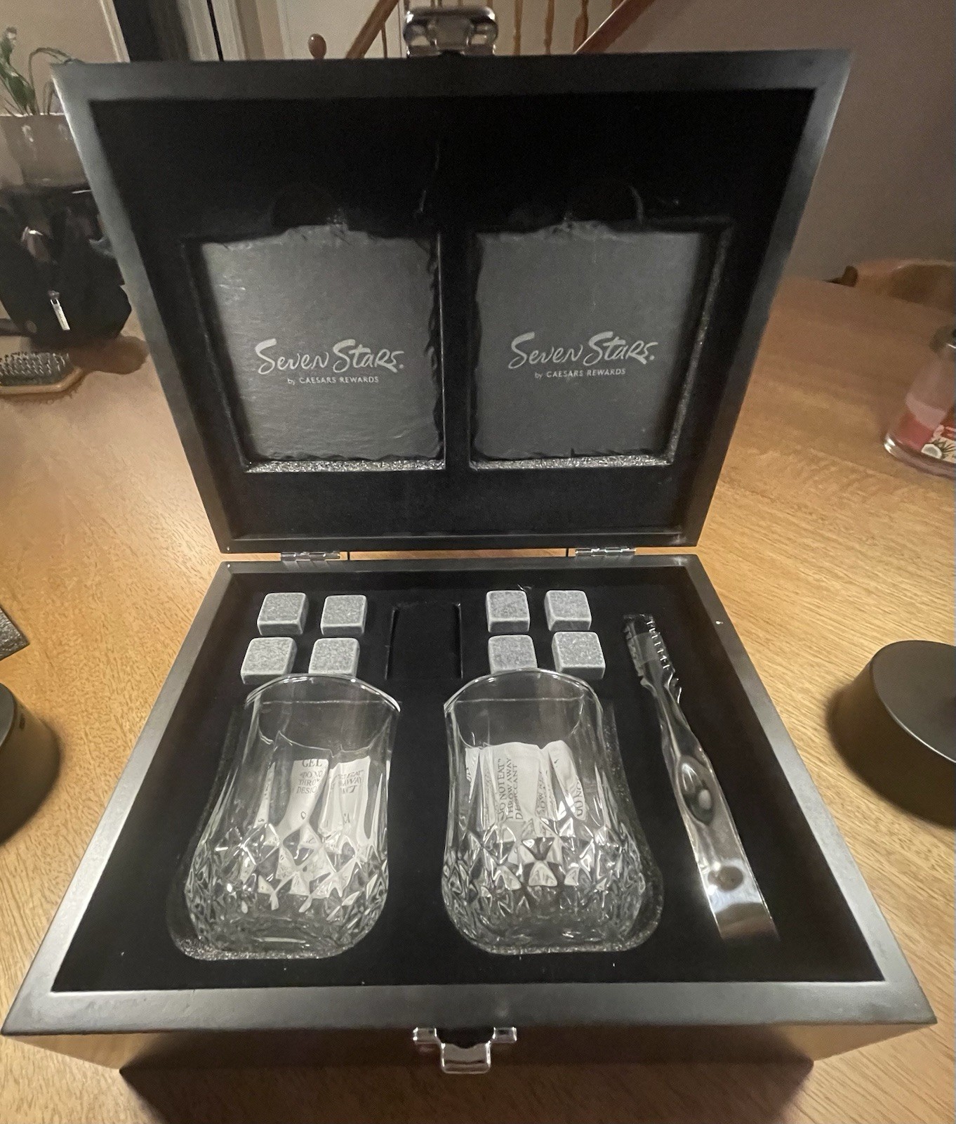 Boxed Whiskey Glass Set Seven Stars Caesars Rewards