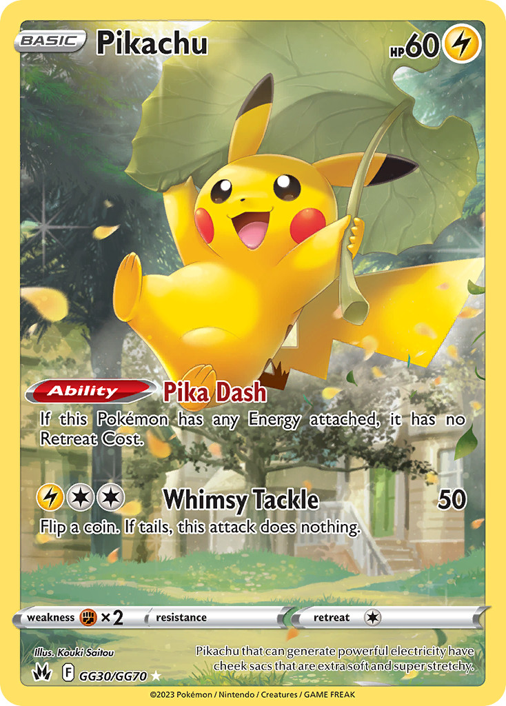 Pokemon Pikachu GG30/GG70 Holo Crown Zenith Galarian Gallery NM