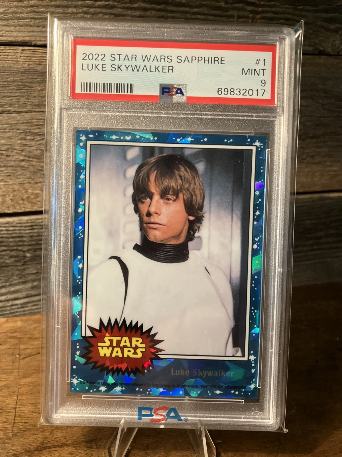 2022 Star Wars Sapphire Luke Skywalker Card #1 PSA 9 Iconic Grail & Beautiful