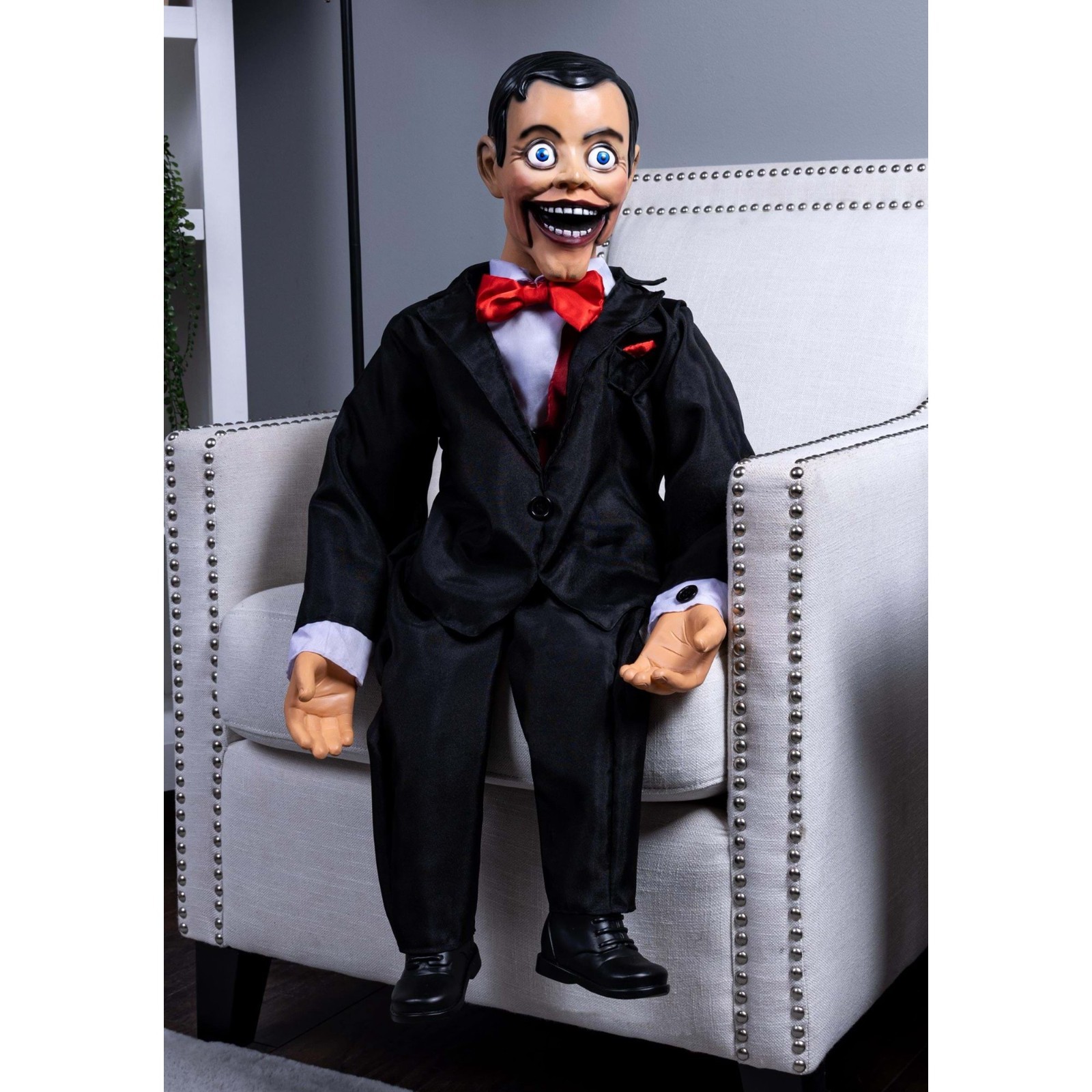 2026 Creepy Ventriloquist Dummy Halloween Decoration Haunted Scary Puppet Prop