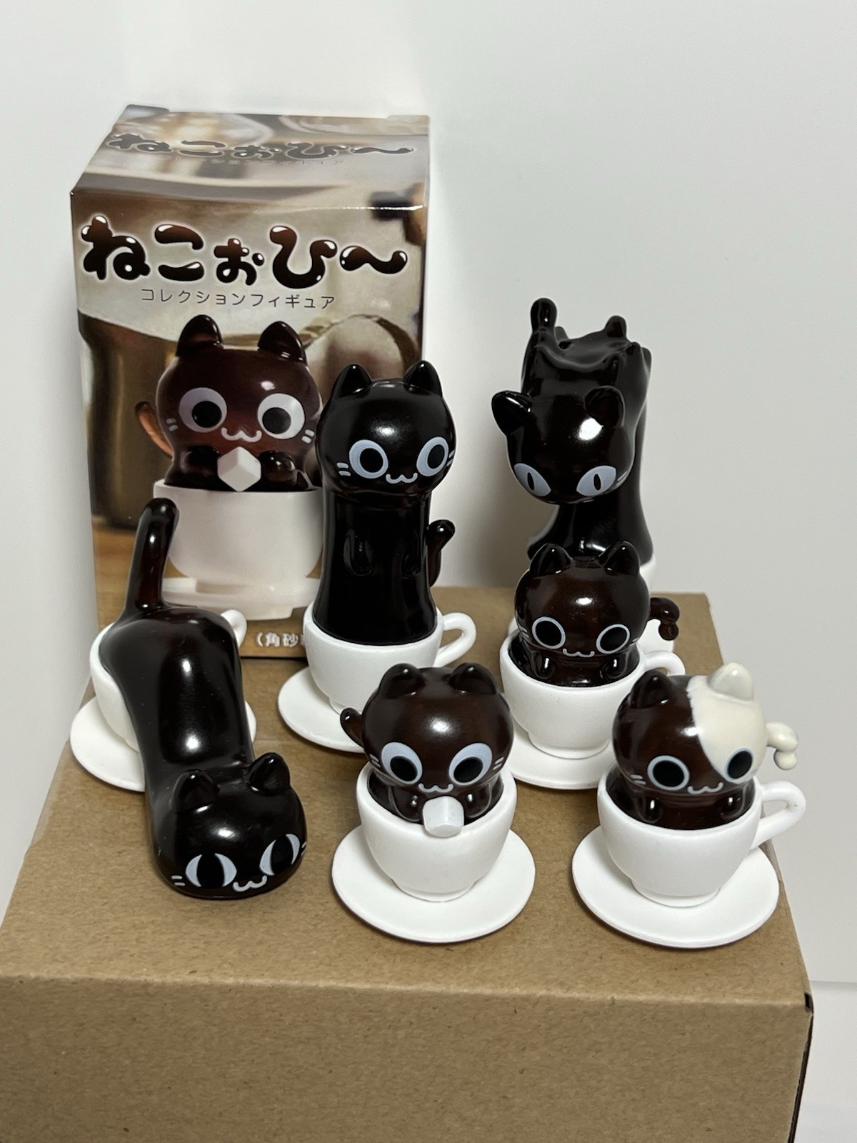 Neko Coffee Gashapon Japanese Capsule Toy Cat Figure Full Set NEW