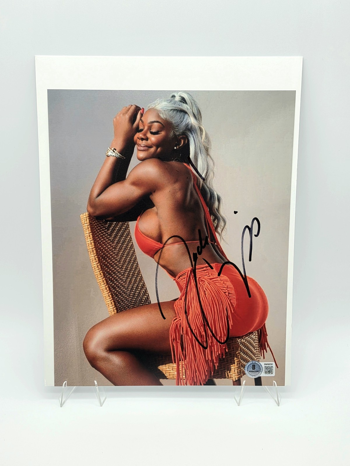 Jade Cargill Signed 8x10 WWE Wrestling Photo Autograph BAS Beckett COA AEW Star