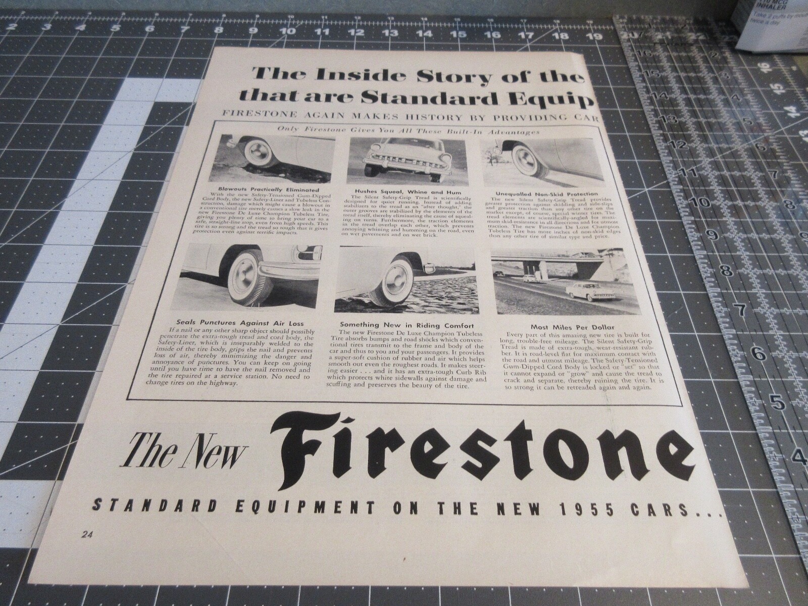 1955 Firestone Ad Standard Equipment