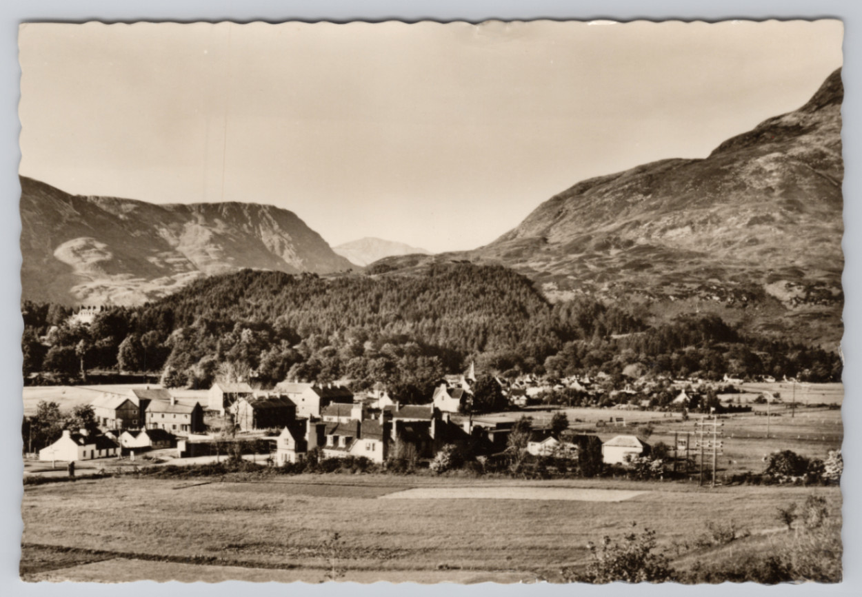 Glencoe Village Scotland Rppc 1958 Postcard