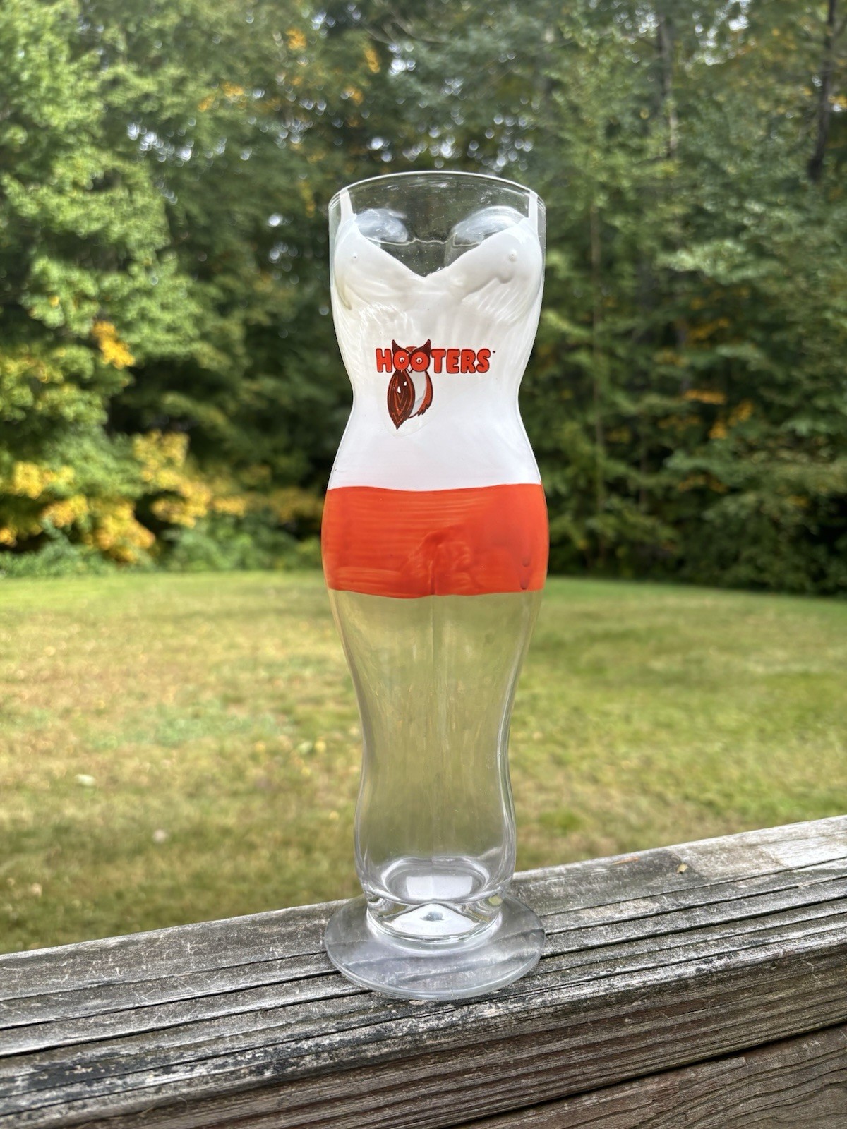 VTG Hooters Girl Glass 10”