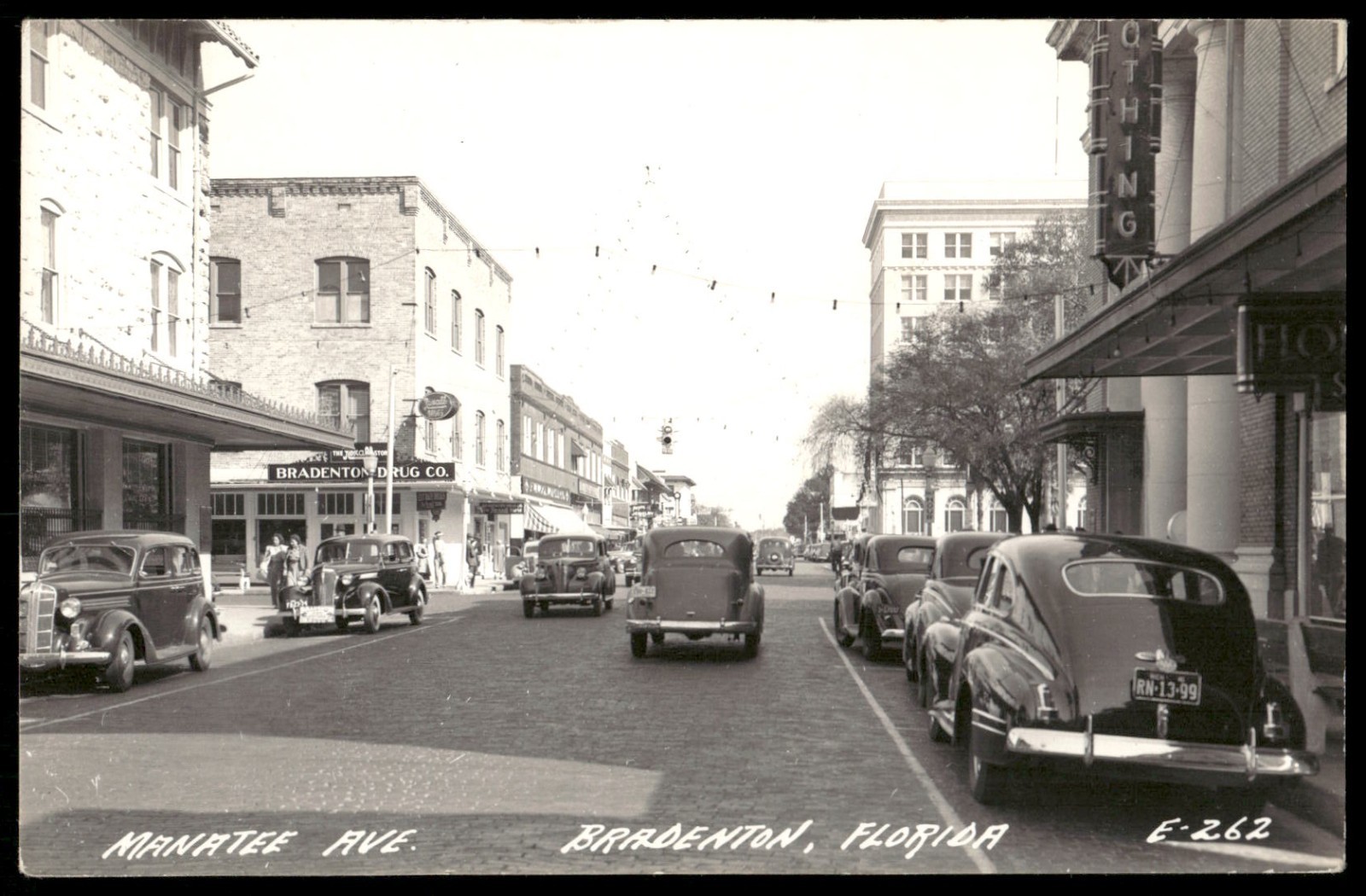 Vintage Postcard Real Photo Manatee Avenue Bradenton Florida