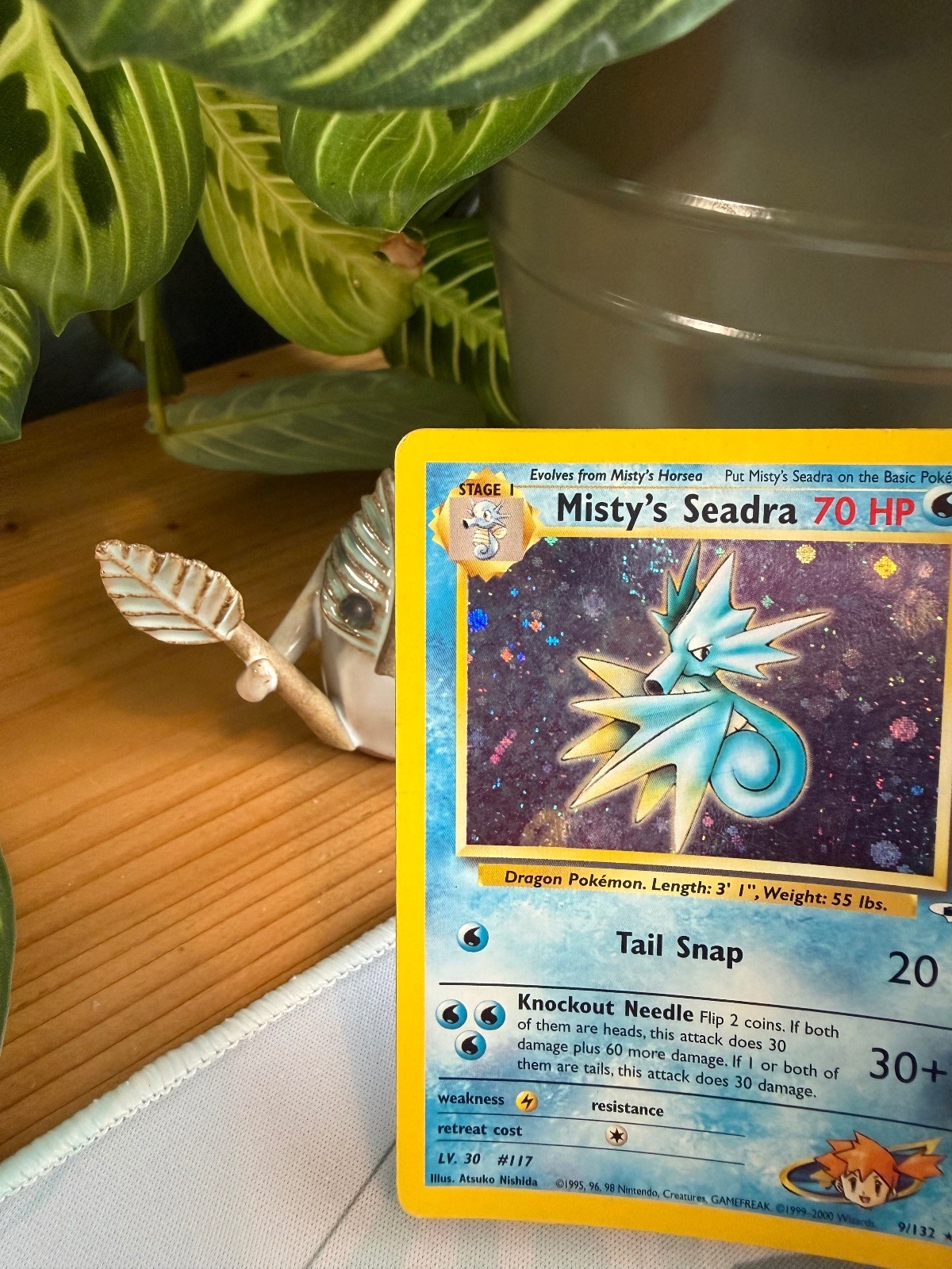 Misty's Seadra 9/132 - Gym Heroes Pokemon Holo MP - SWIRL