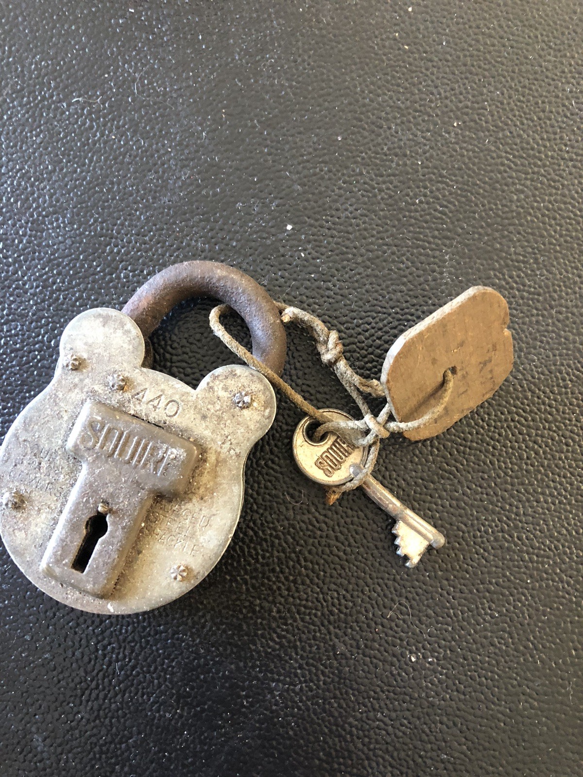 Vintage Squire Old English Genuine Solid Lock With Key Made In England
