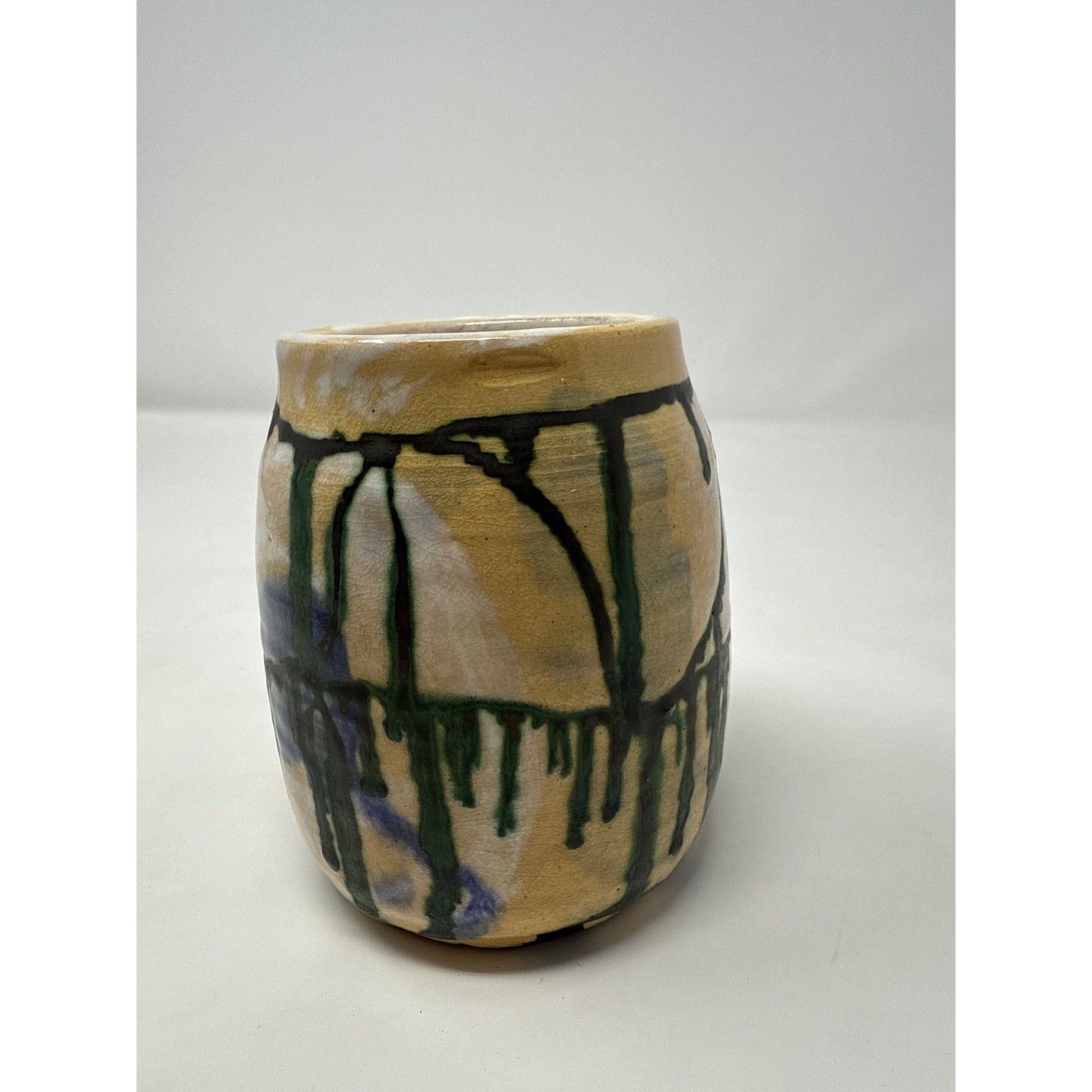 Vtg 1971 Lukos Pottery Vase Madonna House Combermere Ontario - MCM Canadian Art