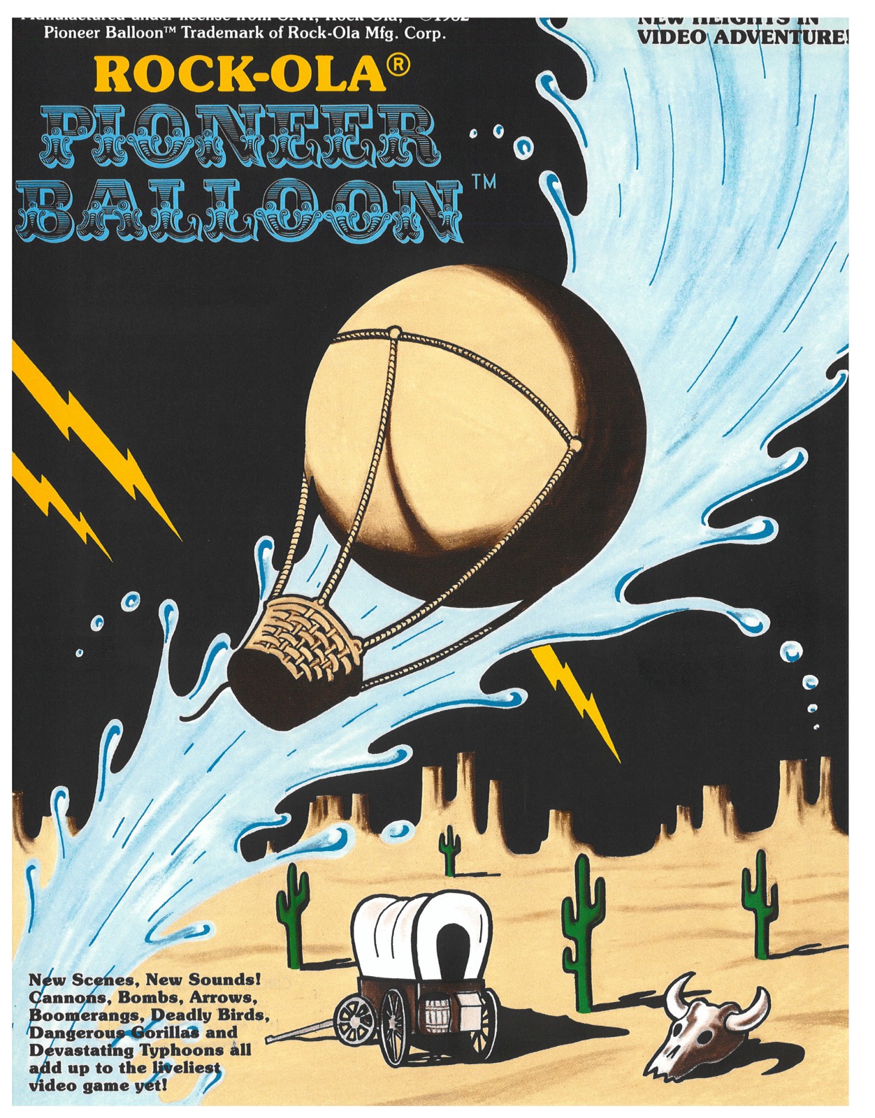 Pioneer Balloon Rock-Ola Video Arcade Flyer / Brochure / Ad -Excellent