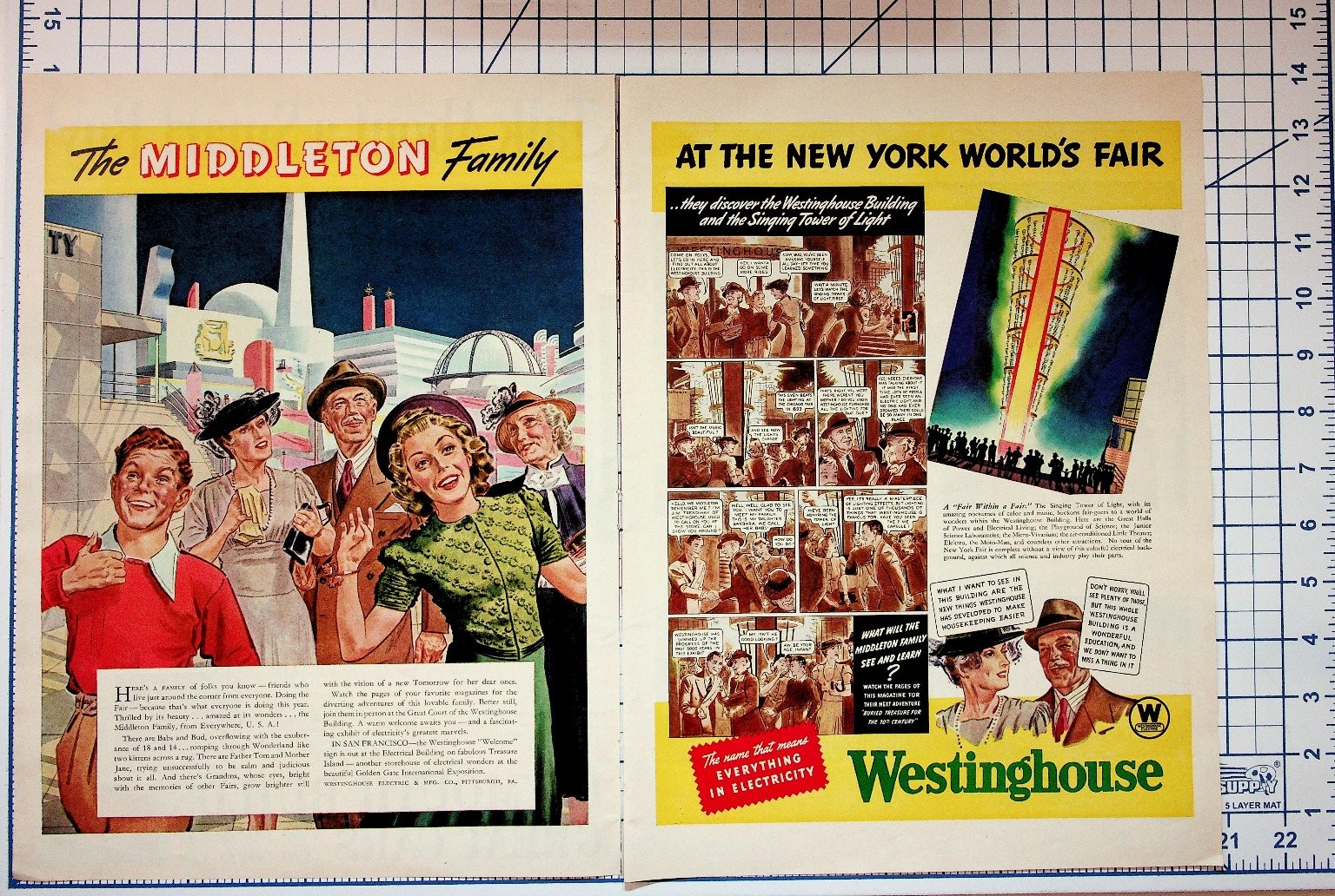 1939-1940 Westinghouse NYC World's Fair Middleton Family Magazine Ad