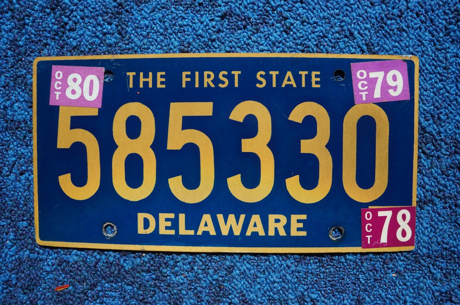 1978 1979 1980 DELAWARE License Plate